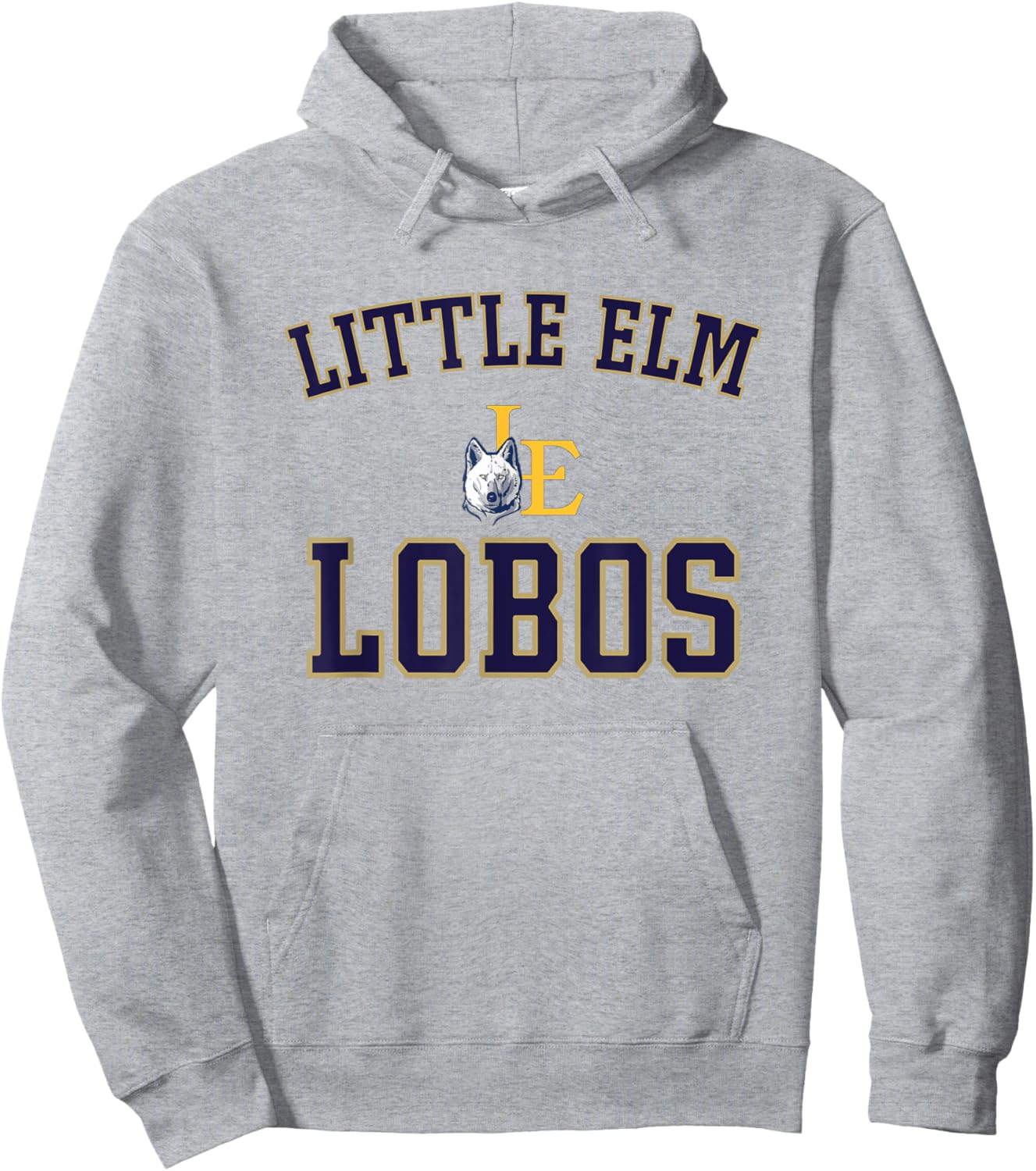 Little Elm Lobos Logo Varsity HS Hoodie - Hoodie | Ash
