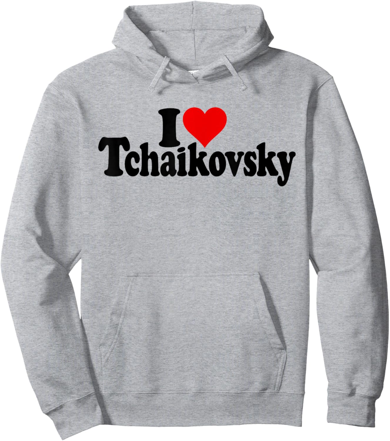 I Love Heart Tchaikovsky Pyotr Russian Composer Hoodie - Hoodie | Ash