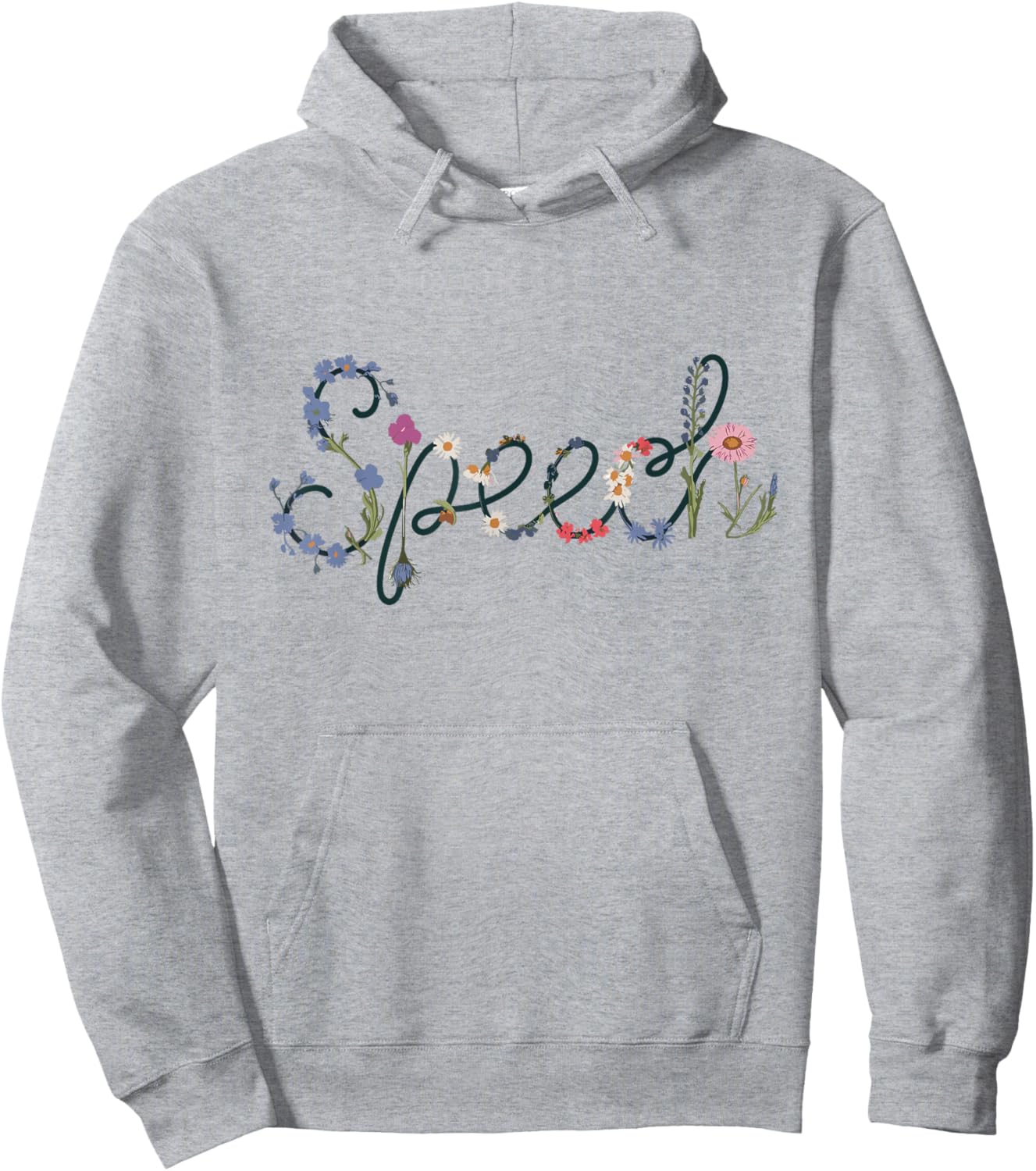 Speech Therapy Wildflower Floral SLP Hoodie - Hoodie | Ash
