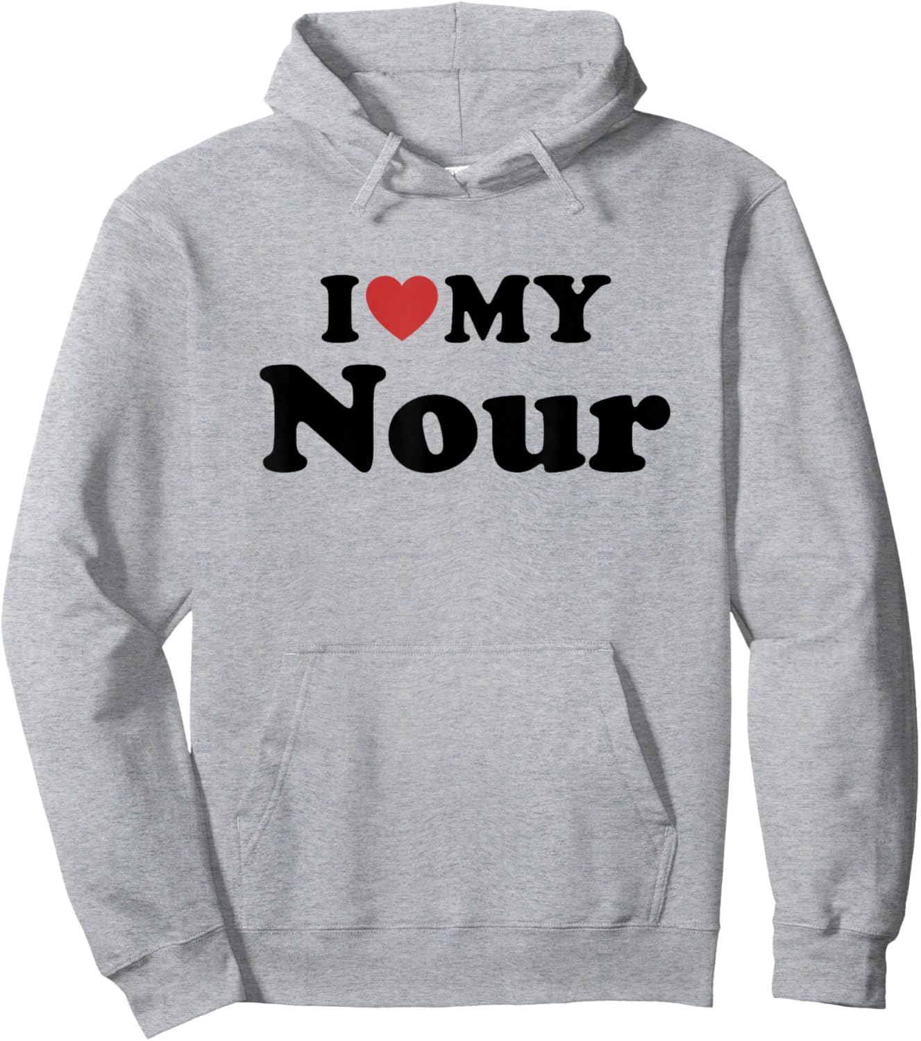I Love My Nour Prénom Assorti Couple Hoodie - Hoodie | Ash