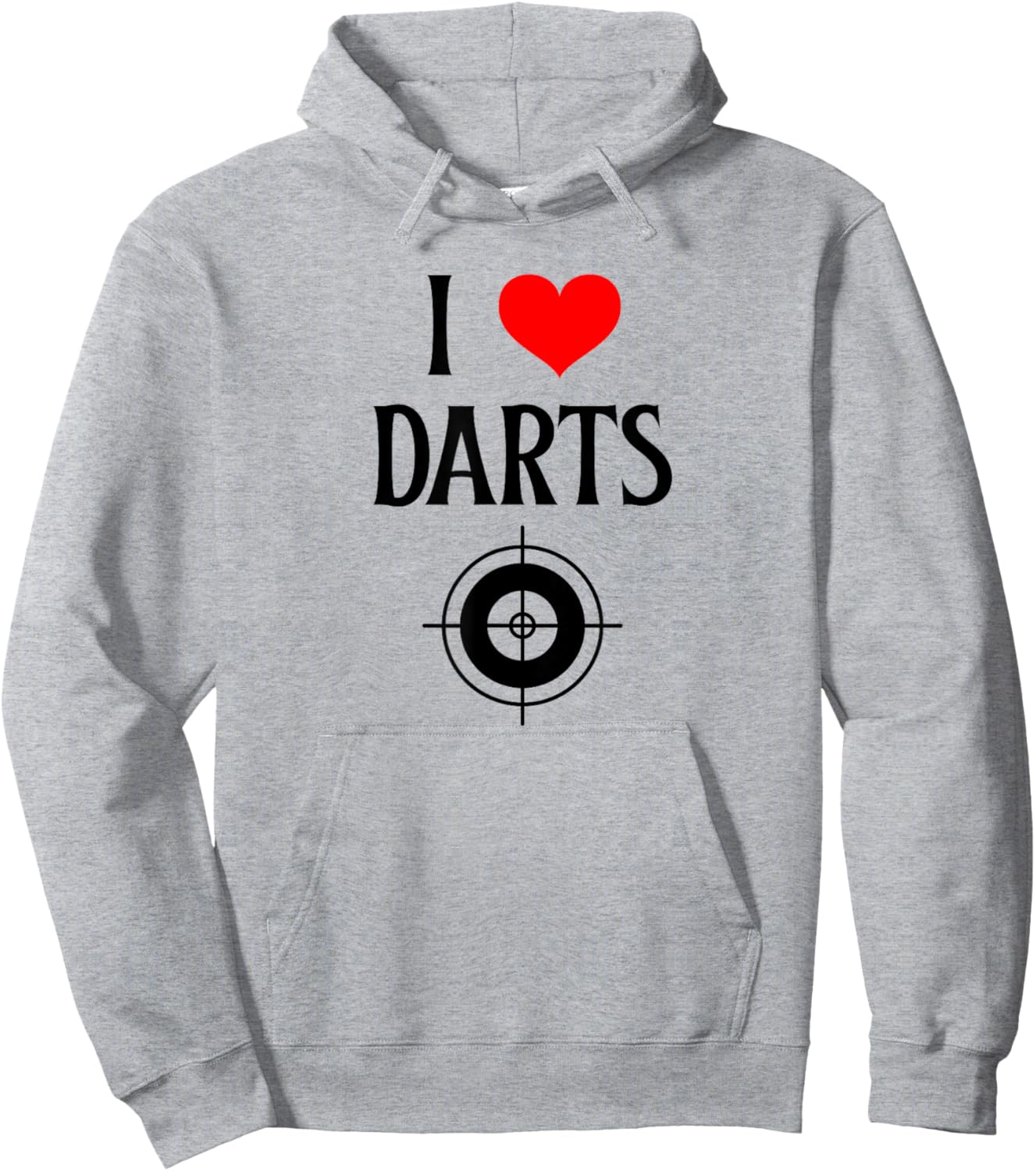 I Love Darts I Heart Darts Fun Hoodie - Hoodie | Ash