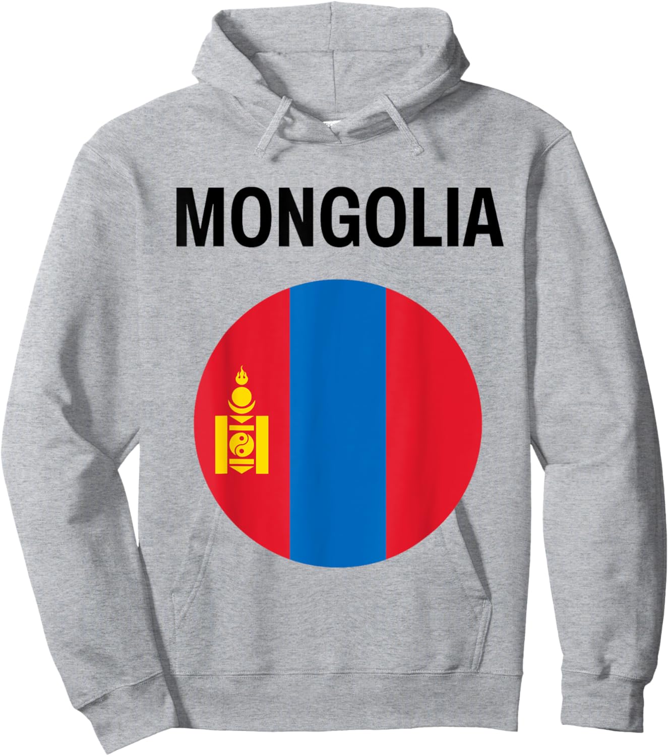 Mongolia Flag Modern Hoodie - Hoodie | Ash