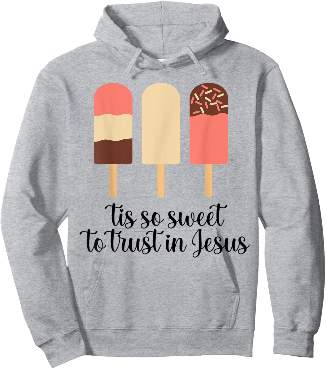 Tis So Sweeet To Trust In Jesus Funny Cream Hoodie - Hoodie | Ash