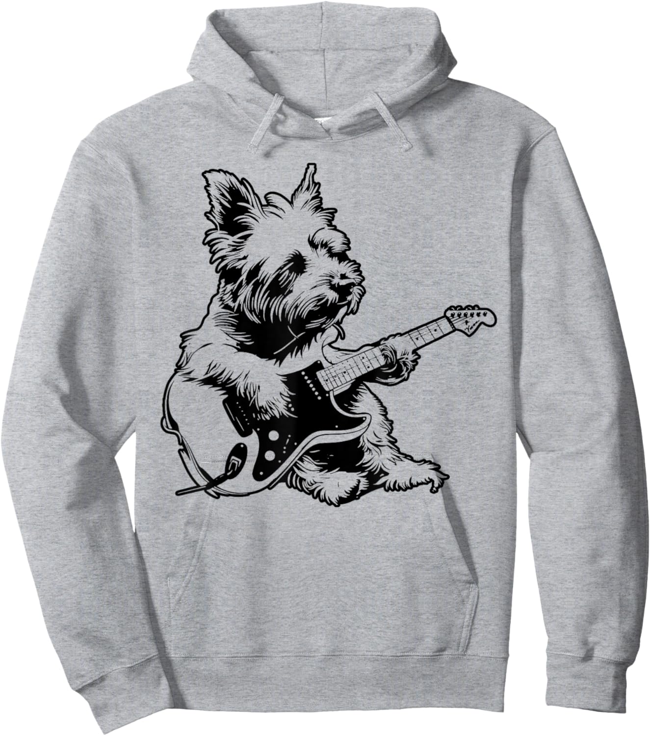 Dog Guitarist Guitar - Westie Dad Mom Women Hoodie - Hoodie | Ash