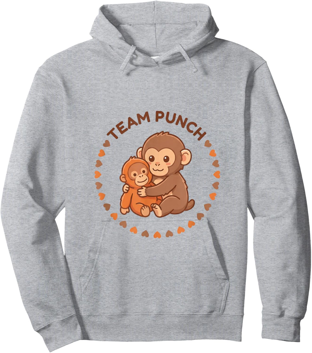 Team Punch Baby Monkey - Heartwarming Story Hoodie - Hoodie | Ash