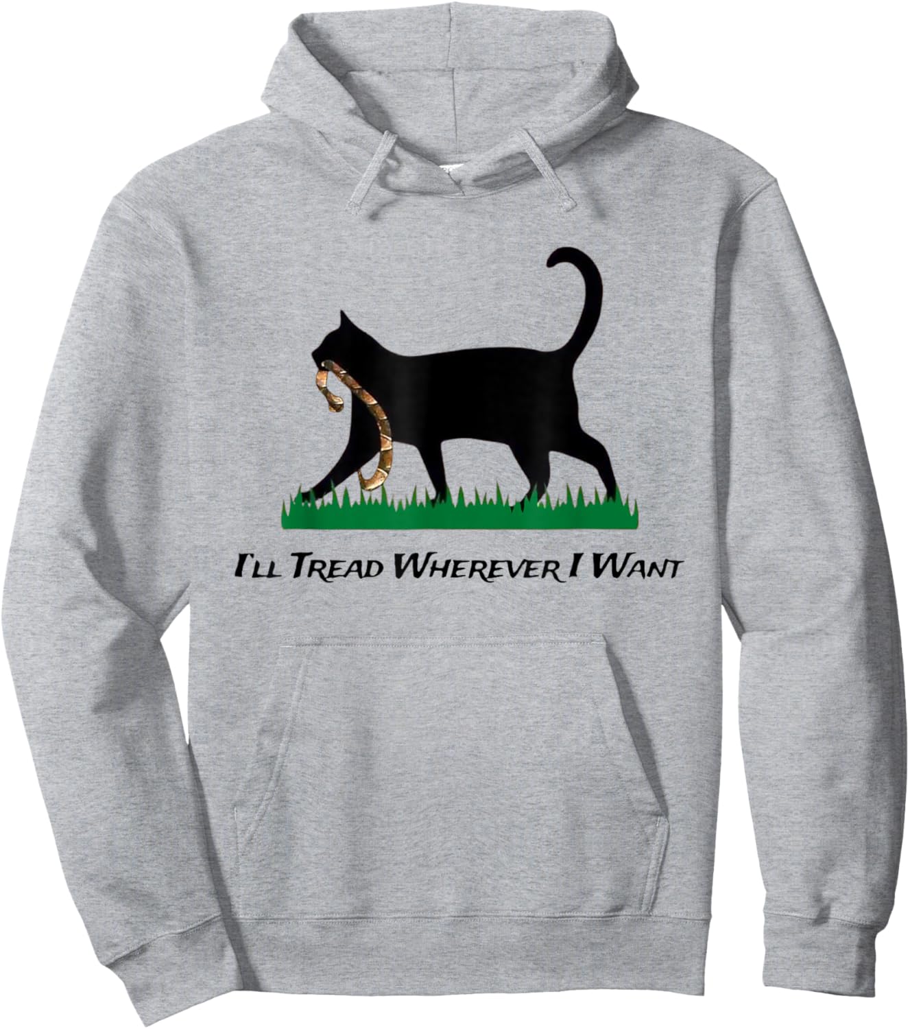 Kamala Lady Cat 2024 I'll Tread Wherever I Want Hoodie - Hoodie | Ash