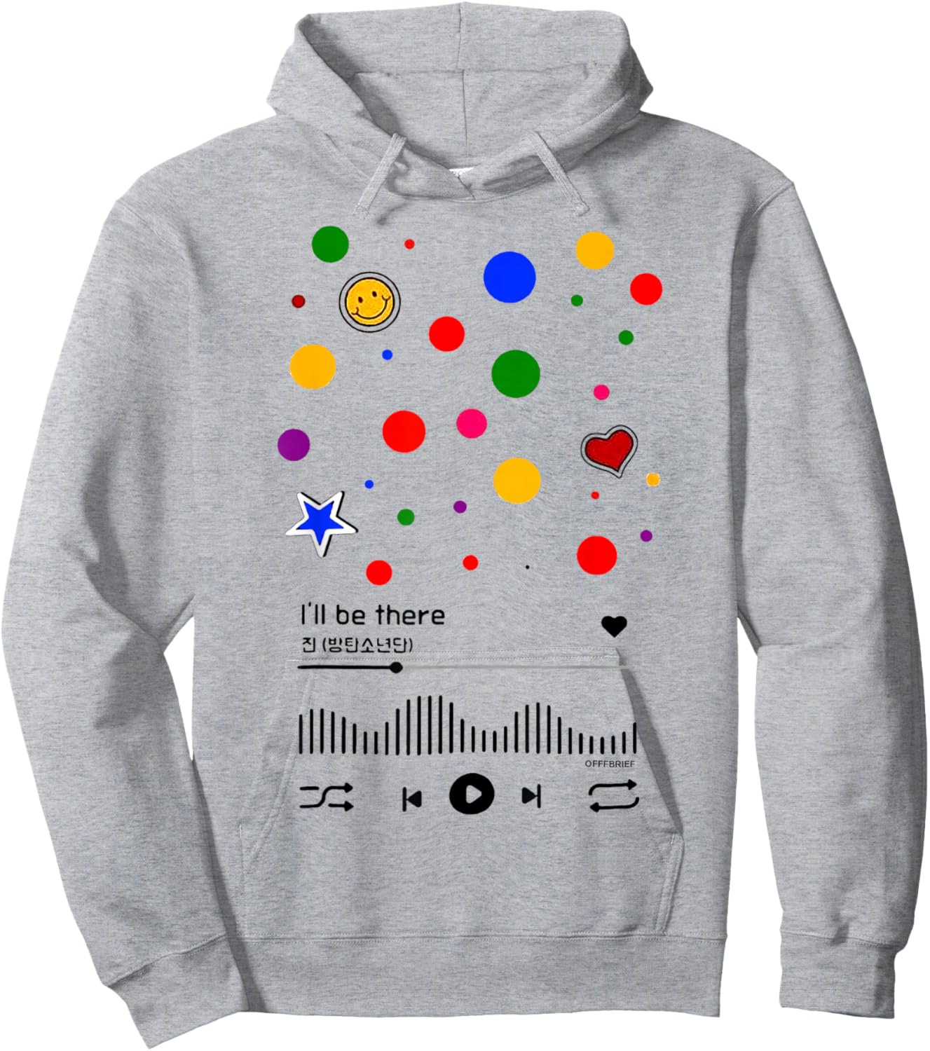 I'll be there Jin Happy Hoodie - Hoodie | Ash