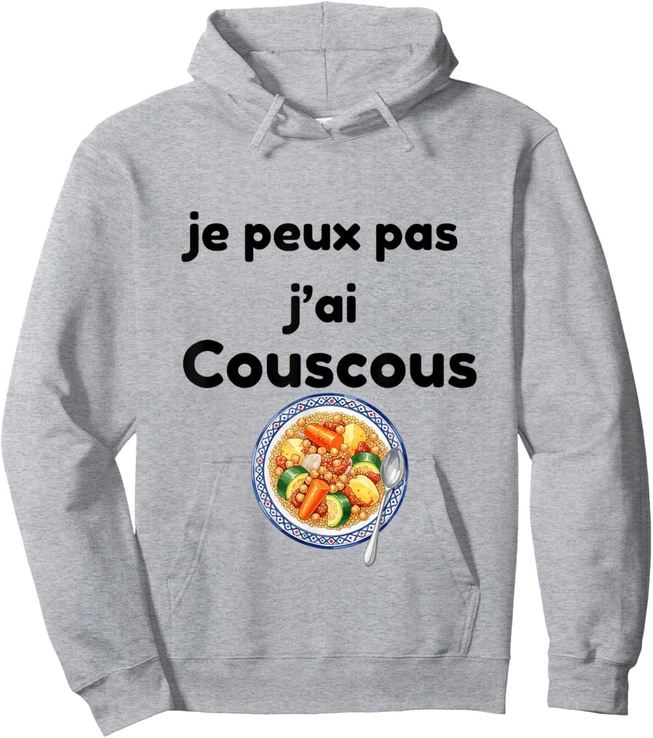 Je Peux Pas J'Ai Couscous Humour Friday Meal Hoodie - Hoodie | Ash