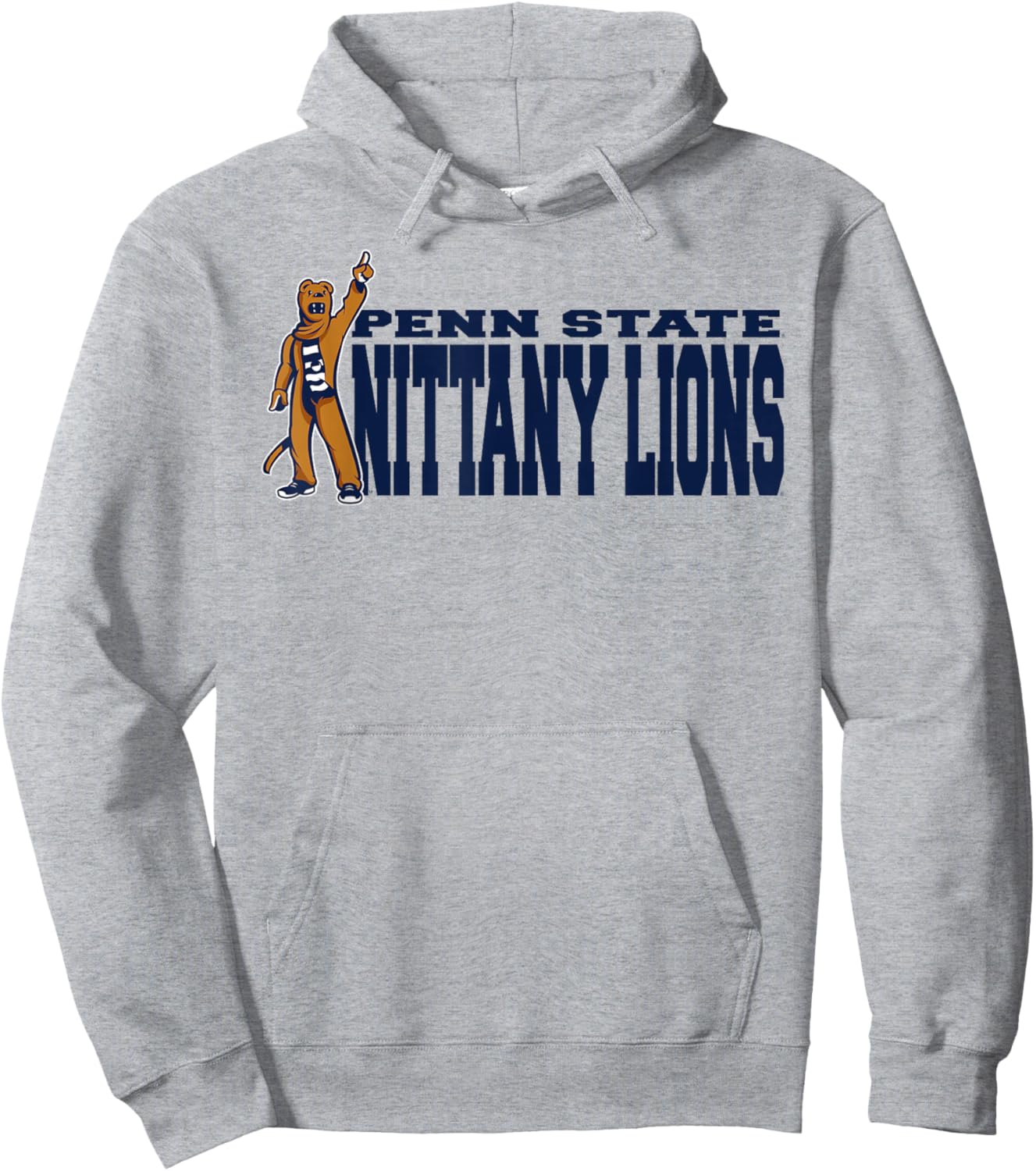 Penn State Nittany Lions Mascot Custom Logo Hoodie - Hoodie | Ash