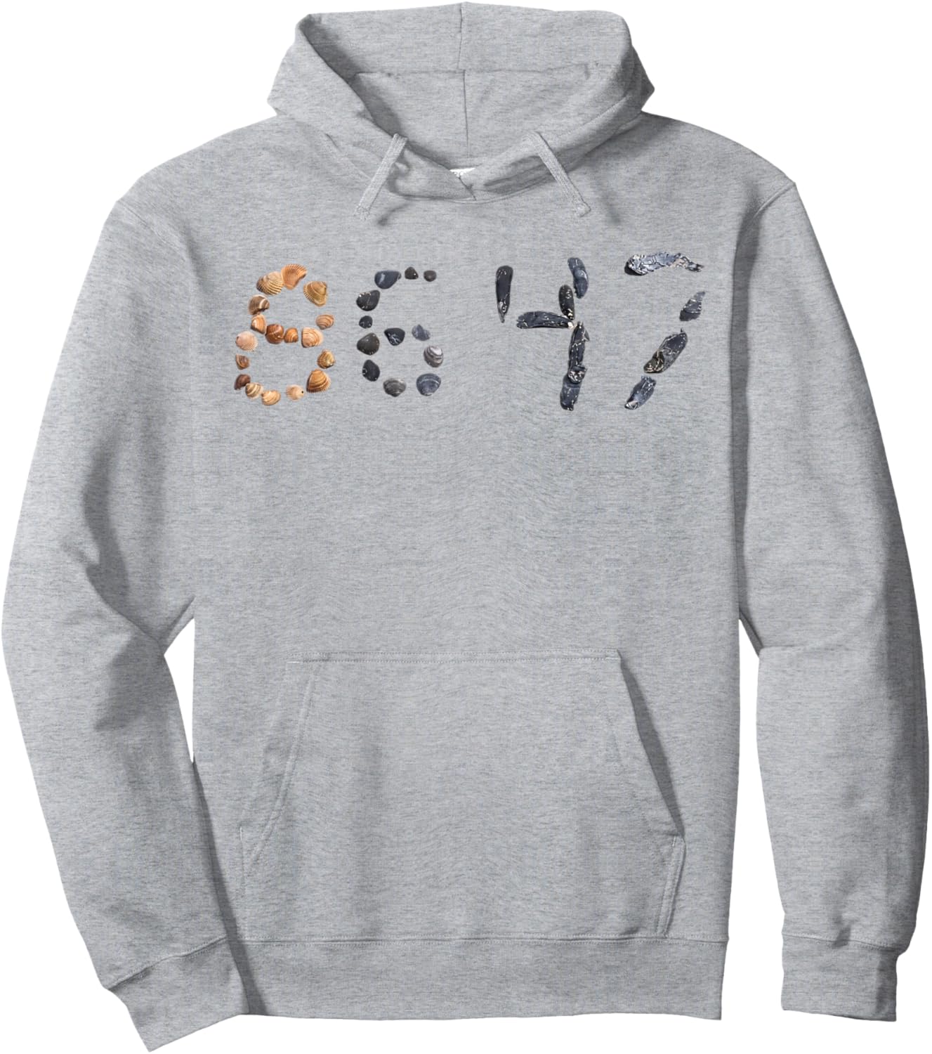 86 47 Seashells Summer Beach Hoodie - Hoodie | Ash