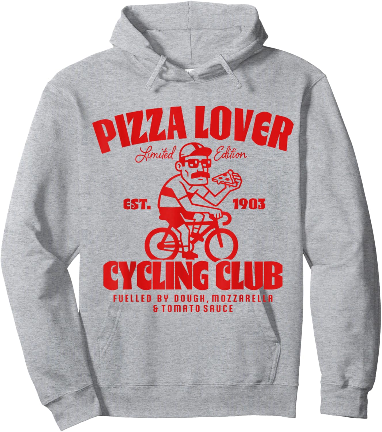 Pizza Lover Rennrad Club Fahrrad Radsport Hoodie - Hoodie | Ash