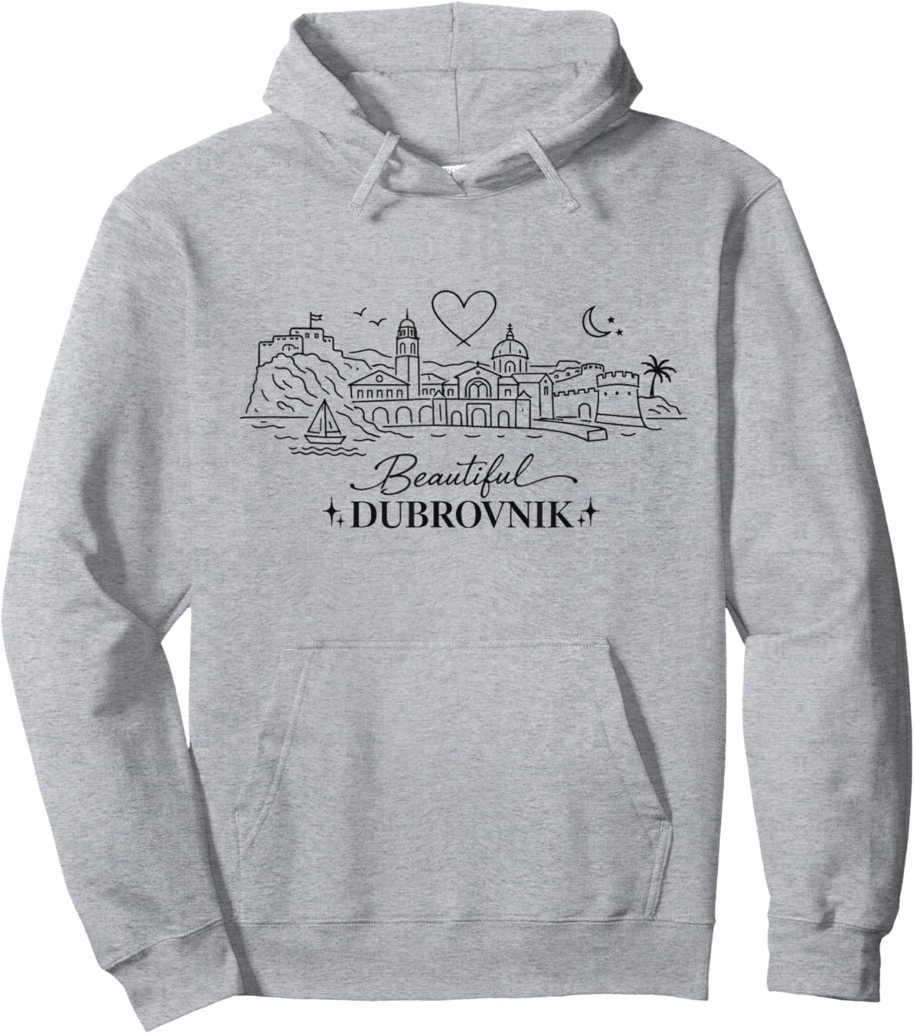 Beautiful Dubrovnik Croatia Travel Hoodie - Hoodie | Ash