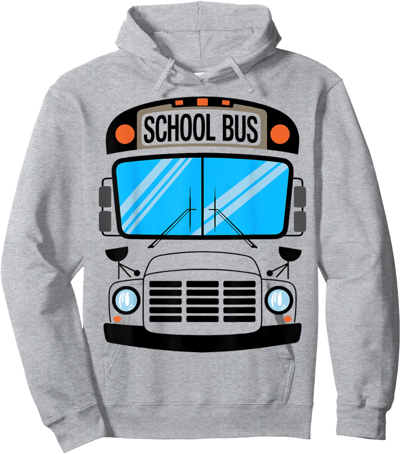 School Bus Costume Halloween Hoodie - Hoodie | Ash