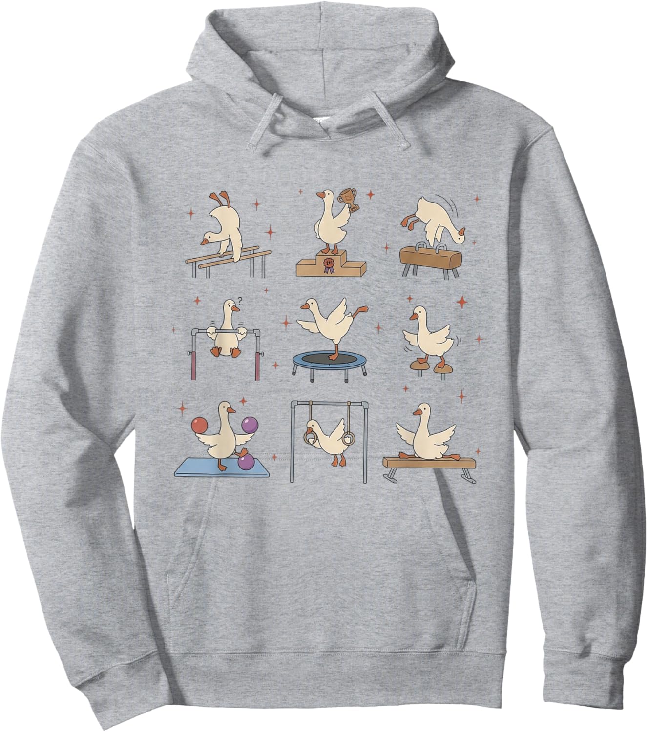 Women Silly Goose Gymnastics Coach Team Gymnast Hoodie - Hoodie | Ash