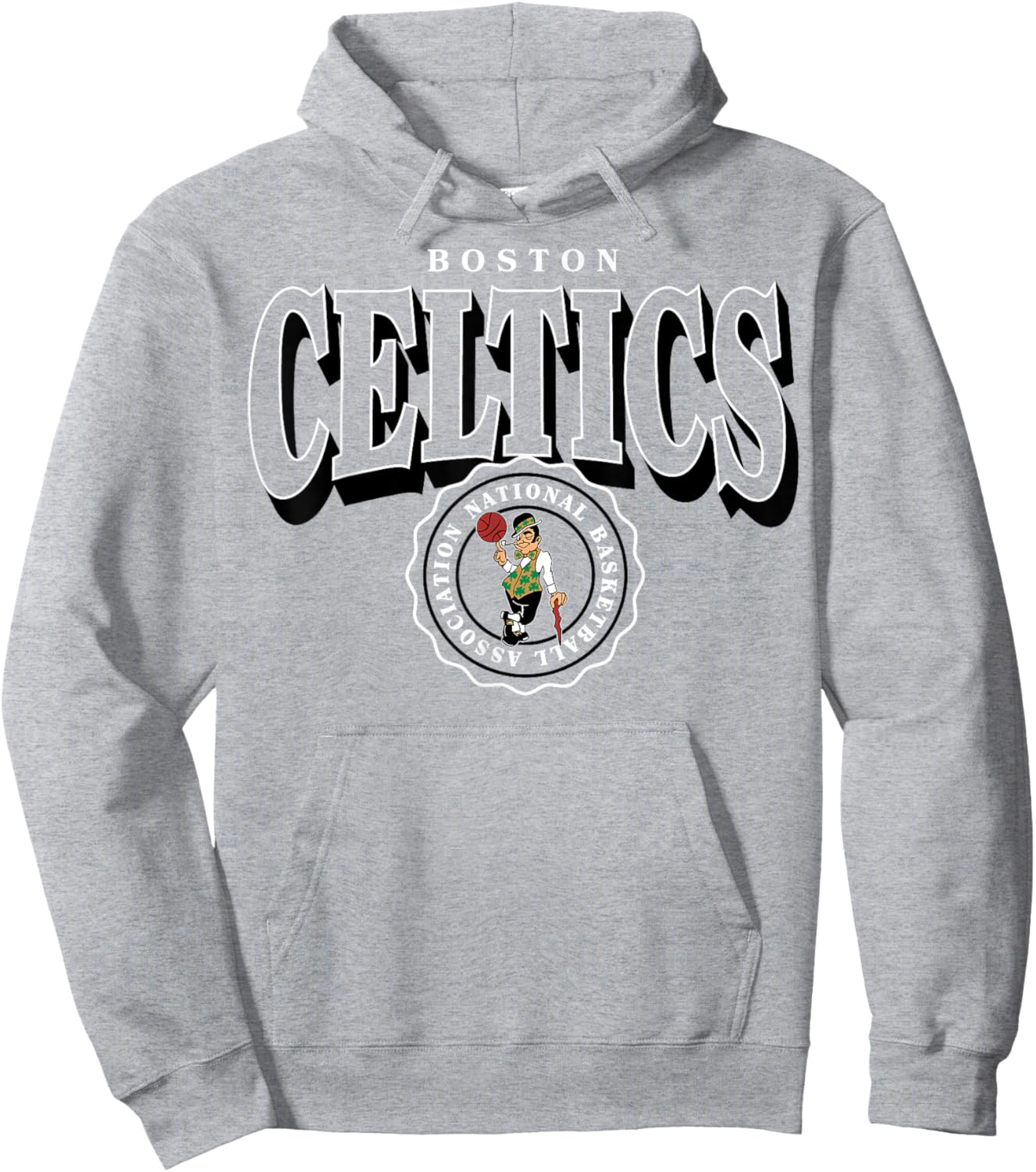 NBA – Boston Celtics gewölbtes Wappen Hoodie - Hoodie | Ash