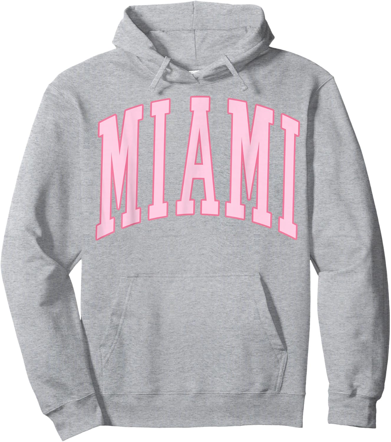 Miami Vintage Preppy Varsity Pink Sports Hoodie - Hoodie | Ash