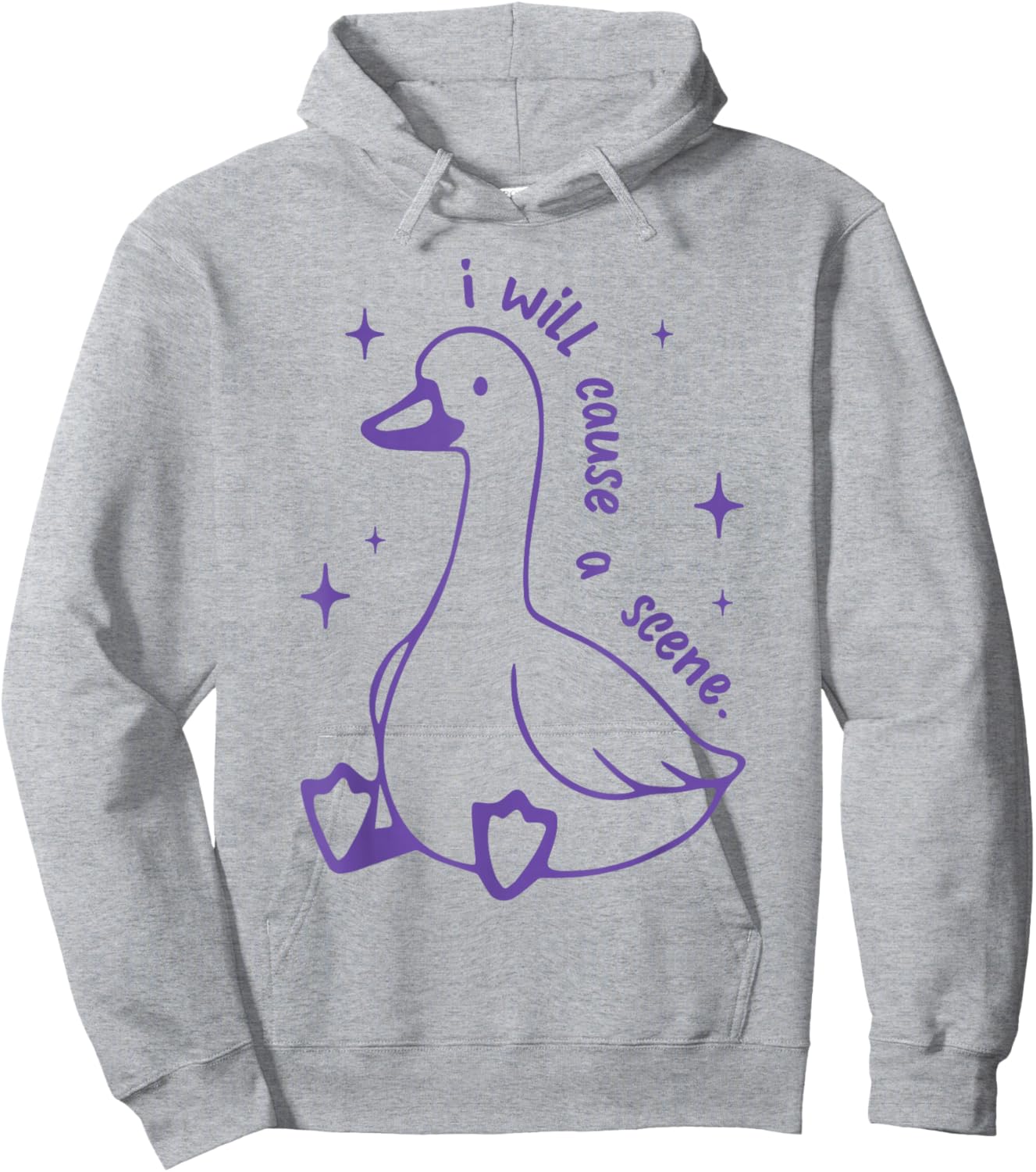 I Will Cause A Scene Funny Goose Chaos Meme Hoodie - Hoodie | Ash