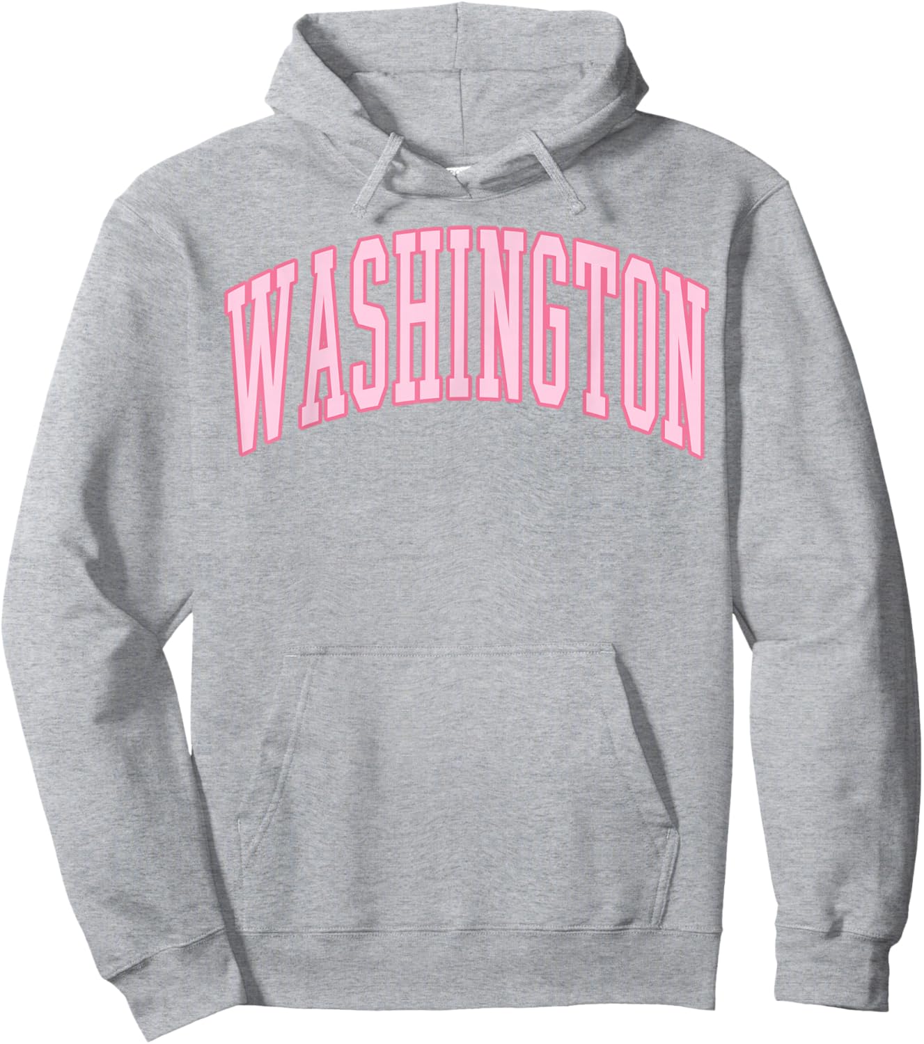 Washington Vintage Preppy Varsity Pink Sports Hoodie - Hoodie | Ash