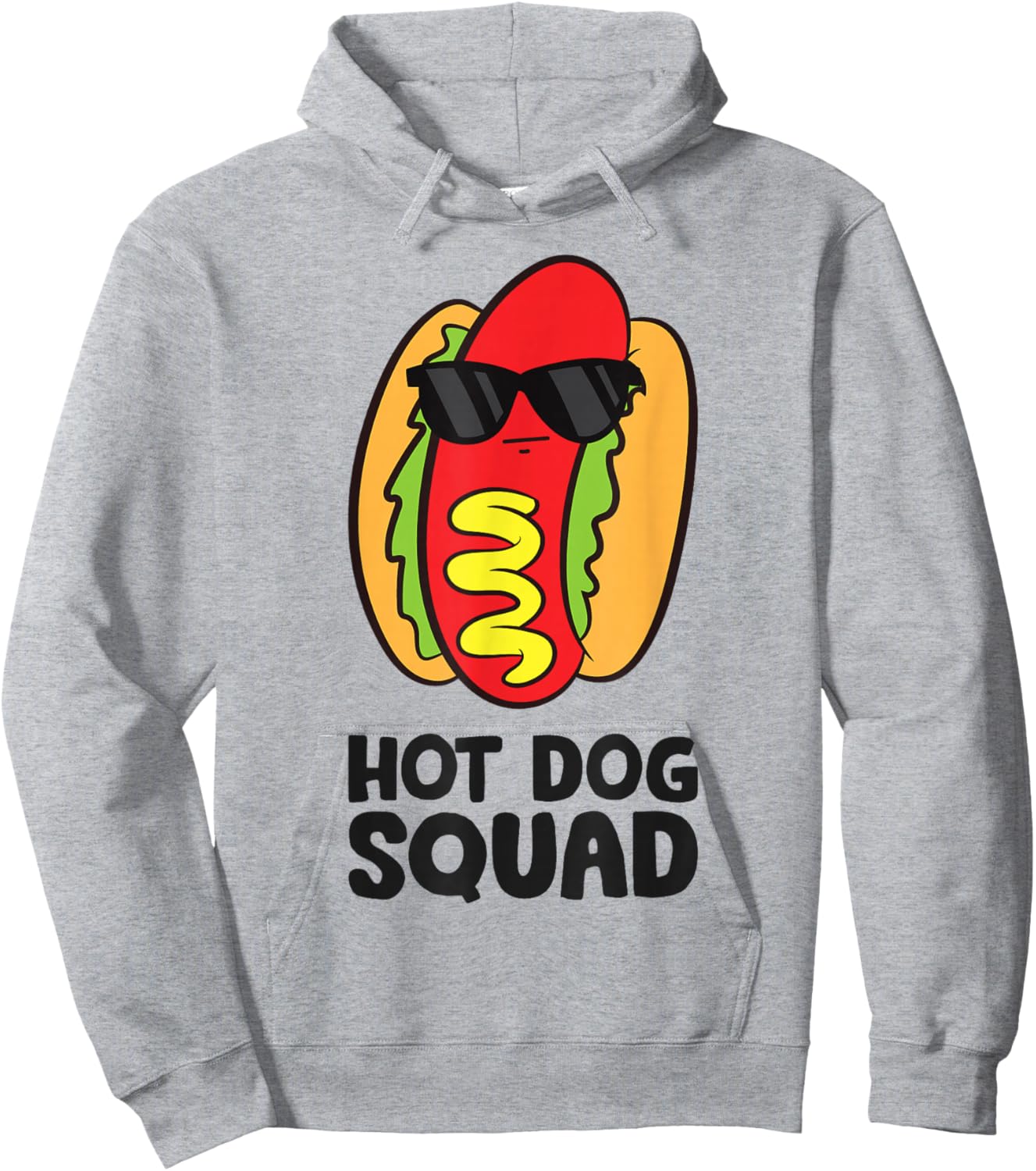 Hot Dog Squad Funny Hotdog Hoodie - Hoodie | Ash