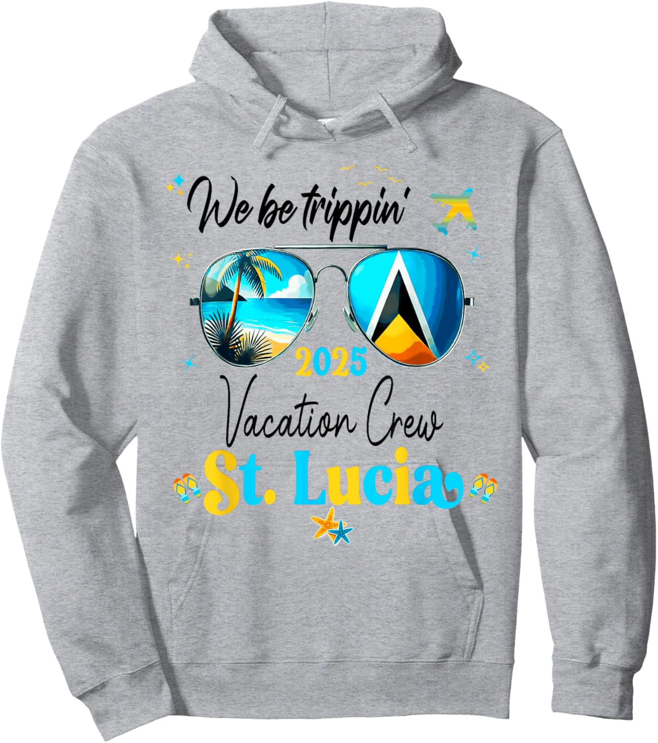 St. Lucia Vacation Trip 2025 Outfit Hoodie - Hoodie | Ash