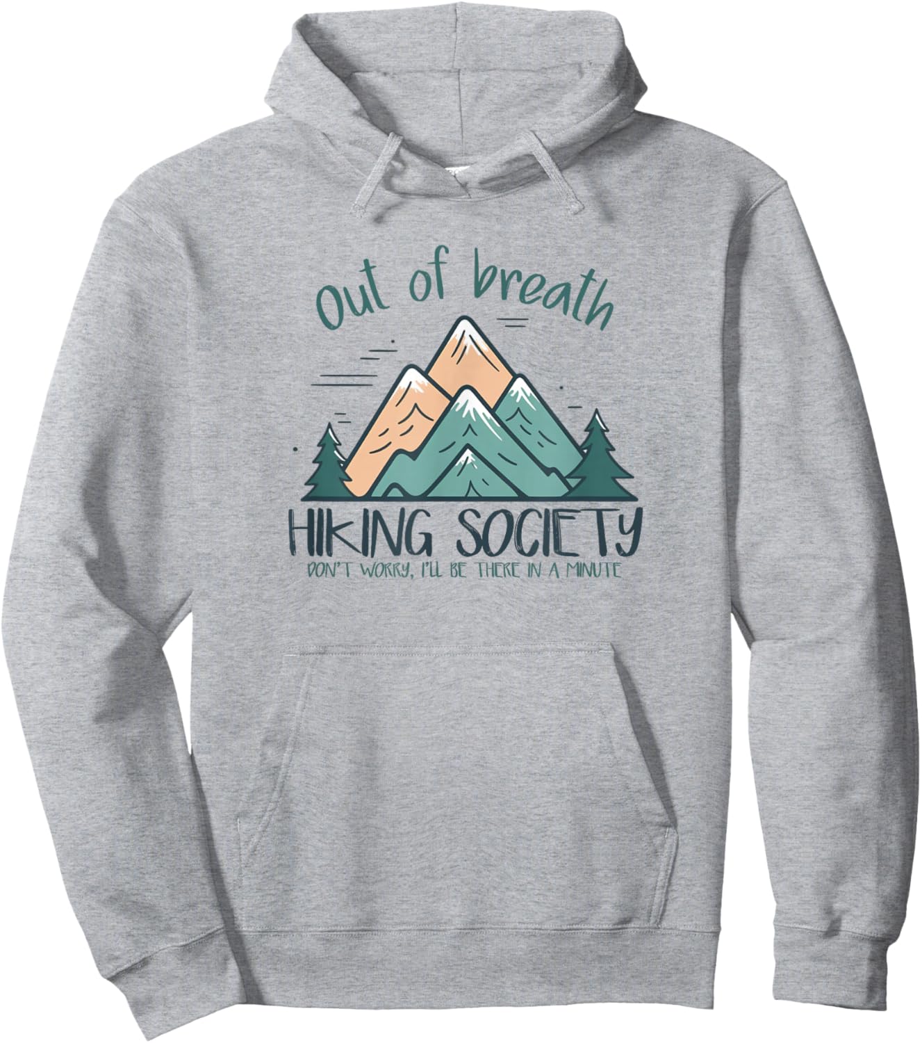 Out of Breath Hiking Society Hiker Men Women Hoodie - Hoodie | Ash
