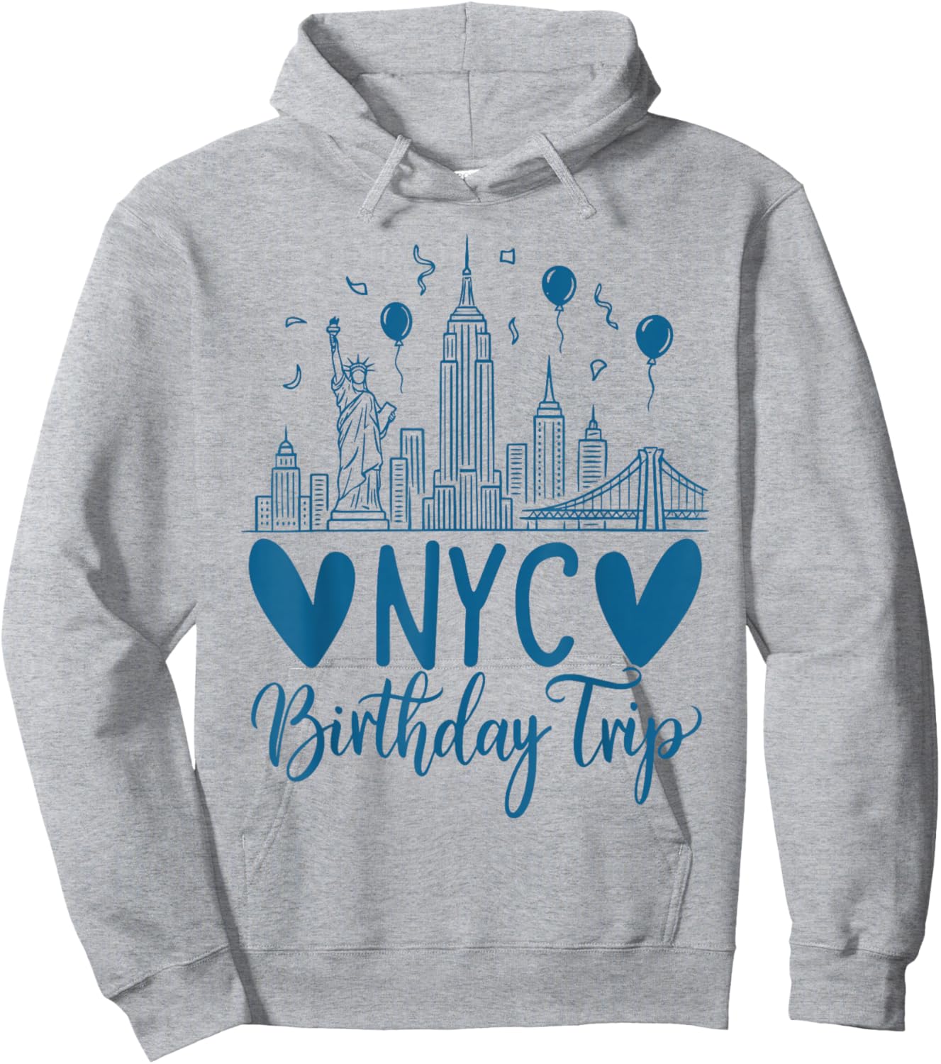 NYC Birthday Trip New York Birthday Travel Hoodie - Hoodie | Ash
