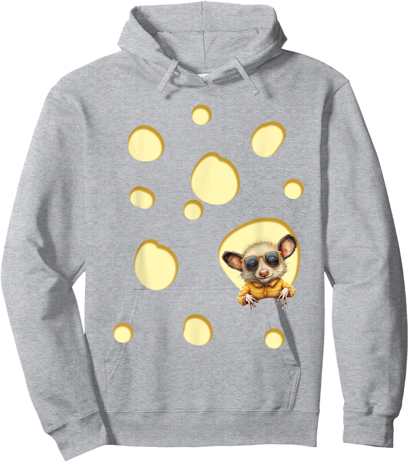 Swiss Cheese Costume Hoodie - Hoodie | Ash