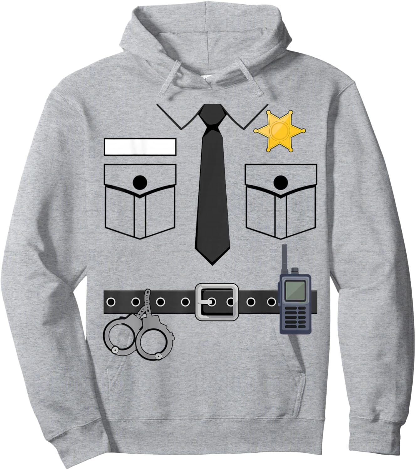 Police Costume Policeman Carnival Fancy Dress Hoodie - Hoodie | Ash