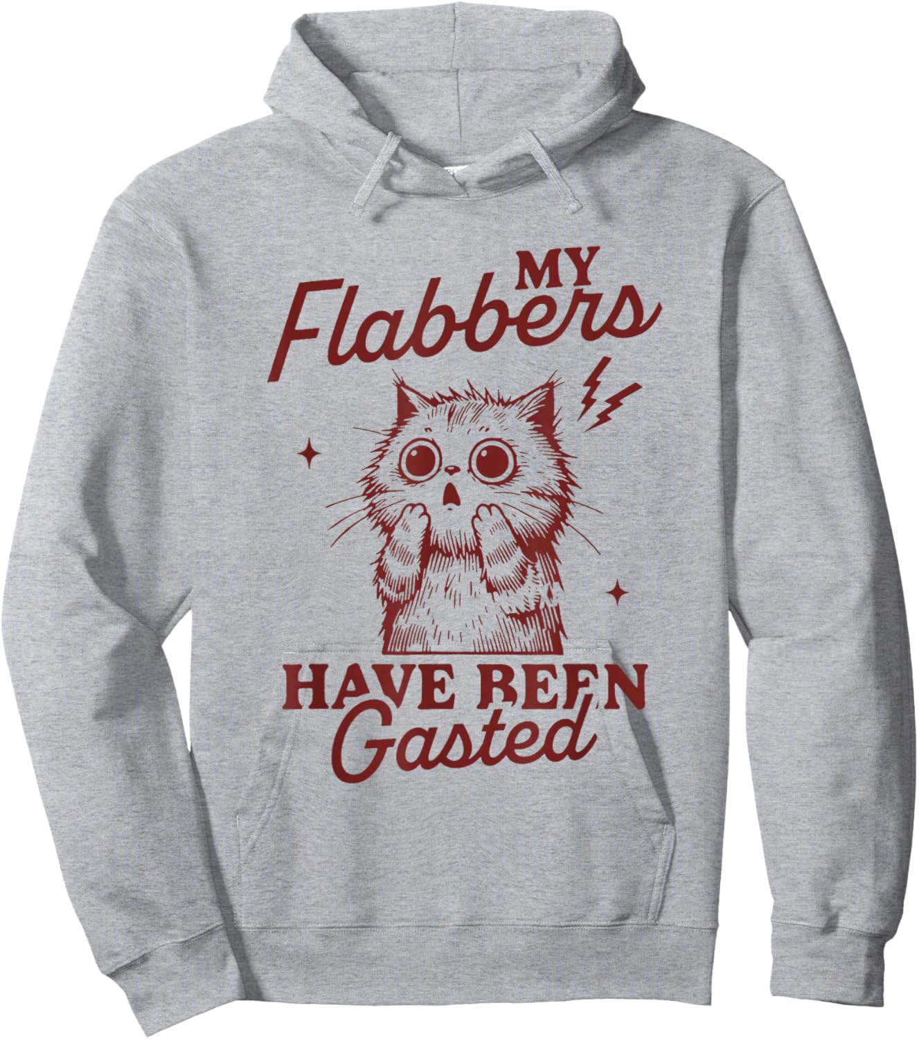 My Flabbers Have Been Gasted Cute Cat Women Hoodie - Hoodie | Ash
