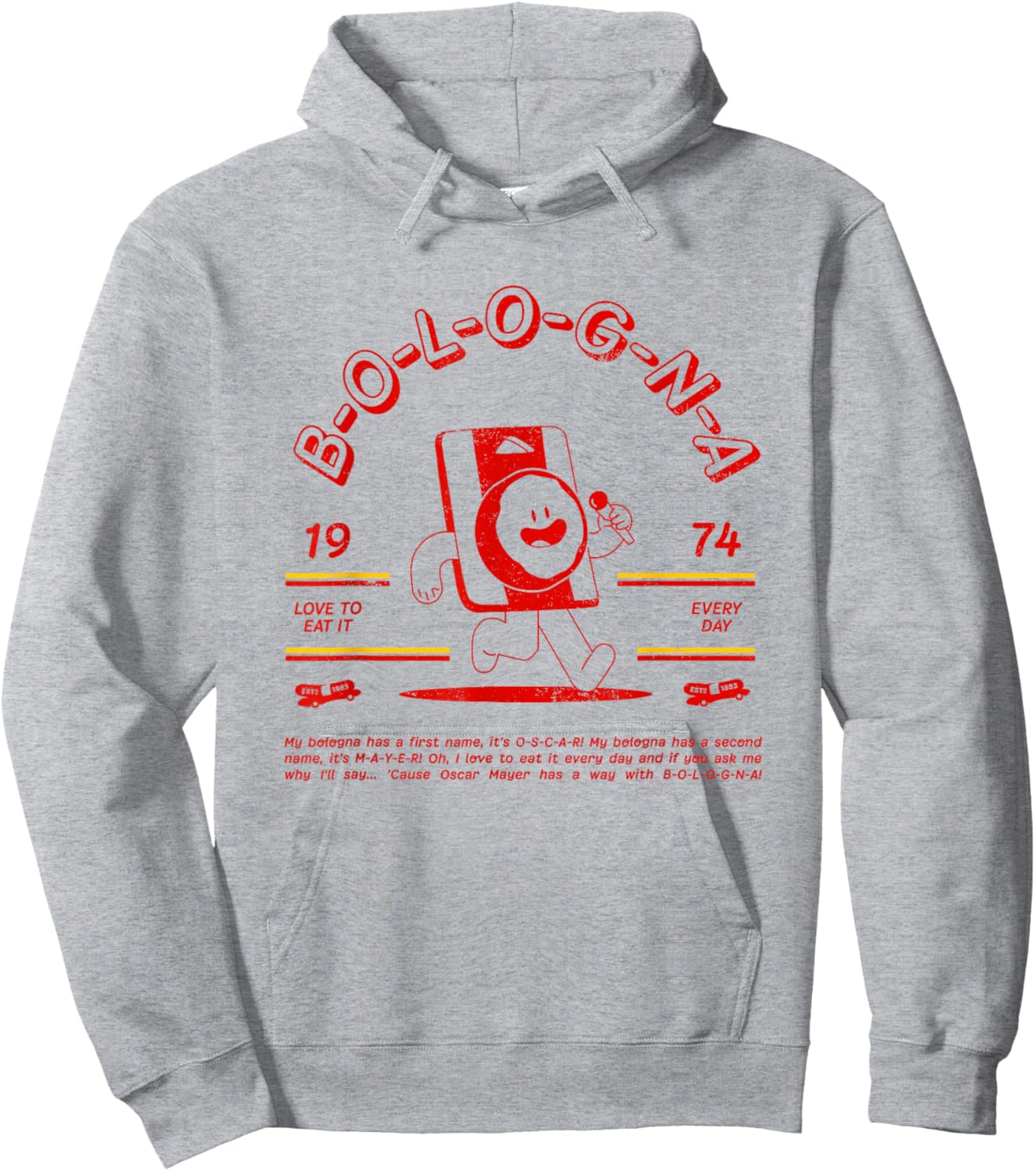 Oscar Mayer Singing Bologna Vintage Hoodie - Hoodie | Ash