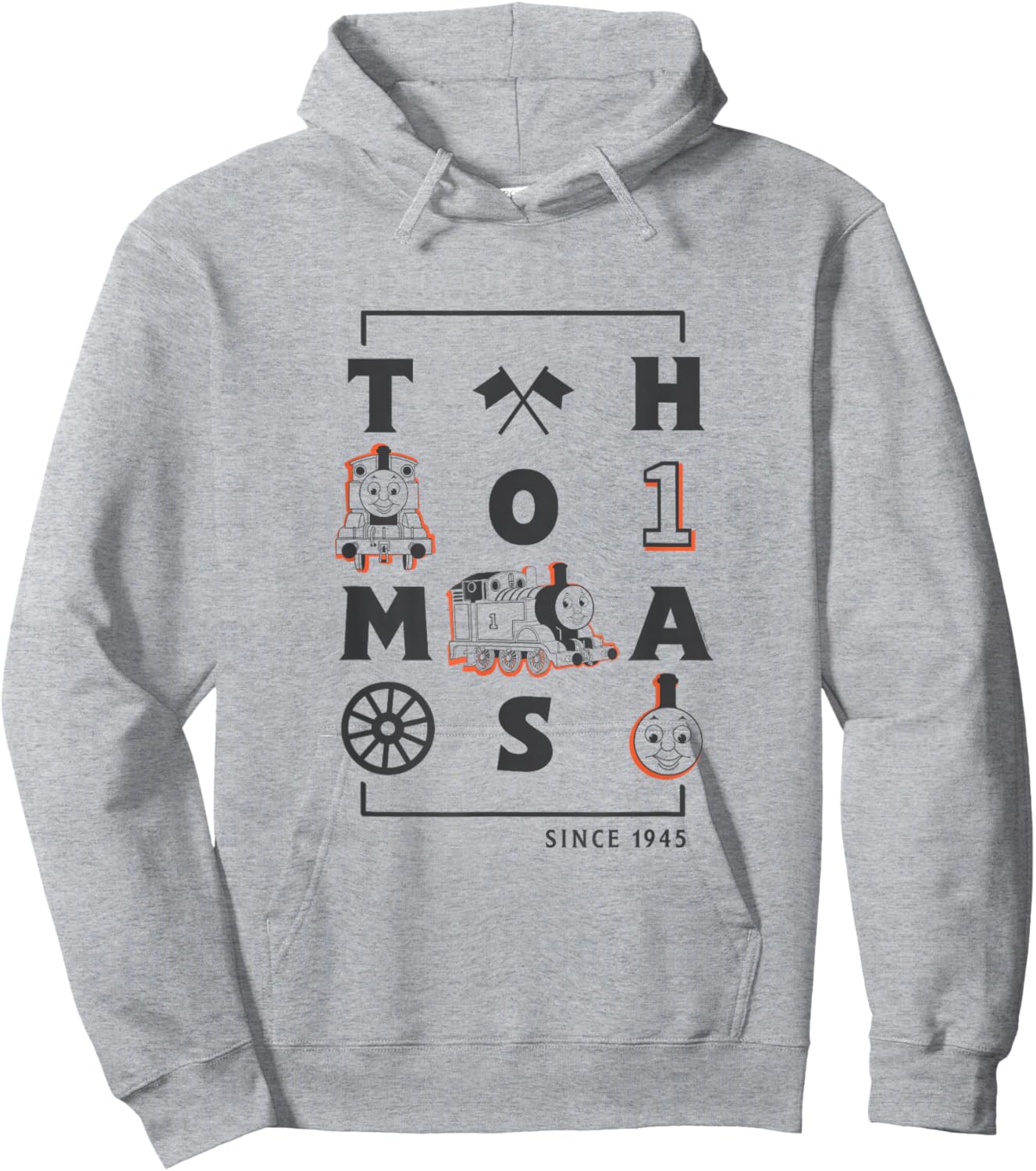 Thomas & Friends - Letters and Icons Hoodie - Hoodie | Ash