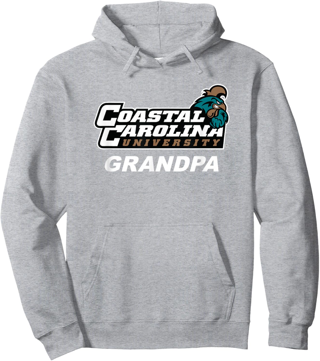 Coastal Carolina University CCU Grandpa Hoodie - Hoodie | Ash