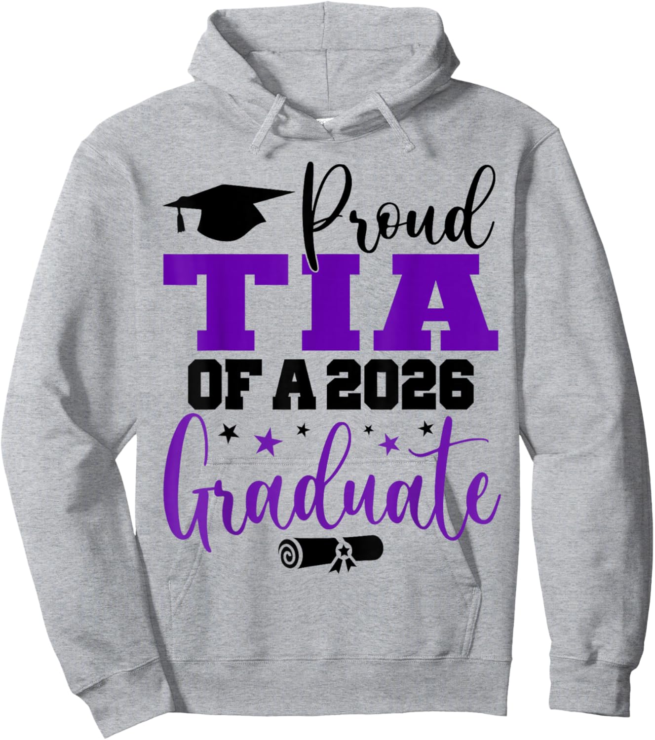 Senior 2026 Proud Tia A Class of 2026 Graduate Hoodie - Hoodie | Ash