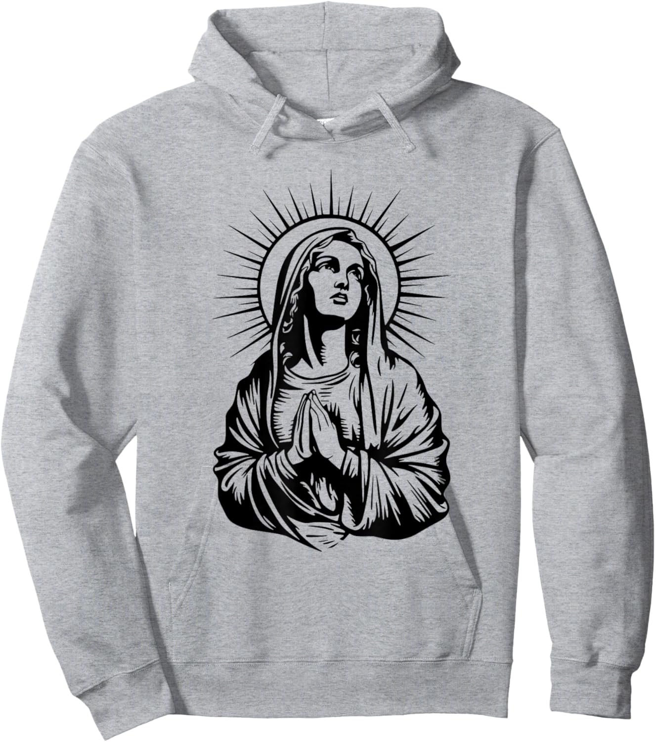 Tattoo Style Virgin Mary Hoodie - Hoodie | Ash