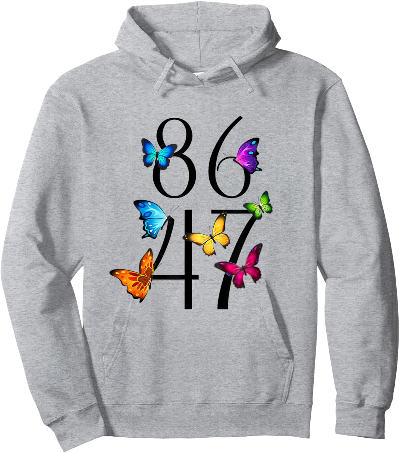 8647 anti Trump 86 47 Floral Hoodie - Hoodie | Ash