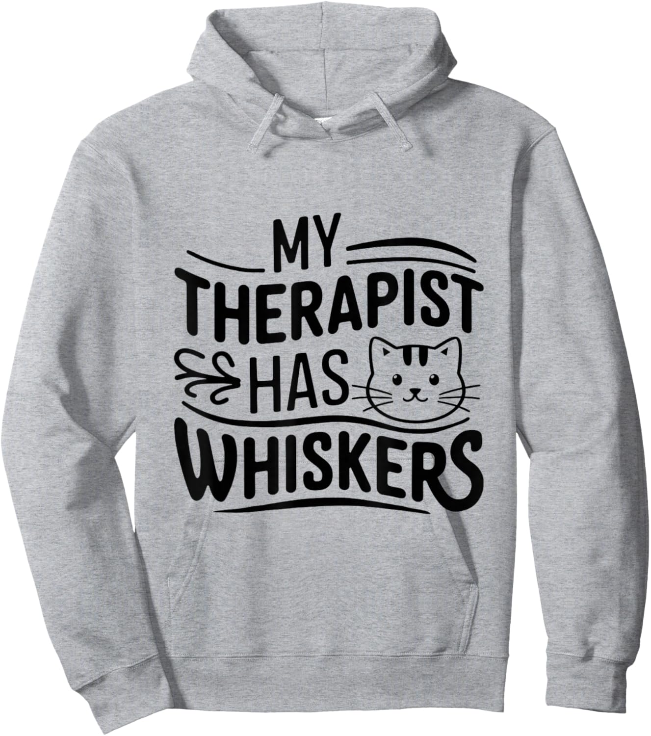 My Therapist Has Whiskers Cat Owner Love Hoodie - Hoodie | Ash