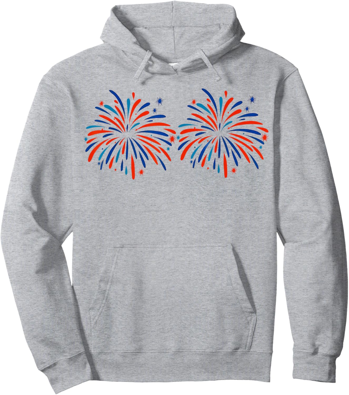 Just Here for The Fireworks Patriotic Couple Hoodie - Hoodie | Ash