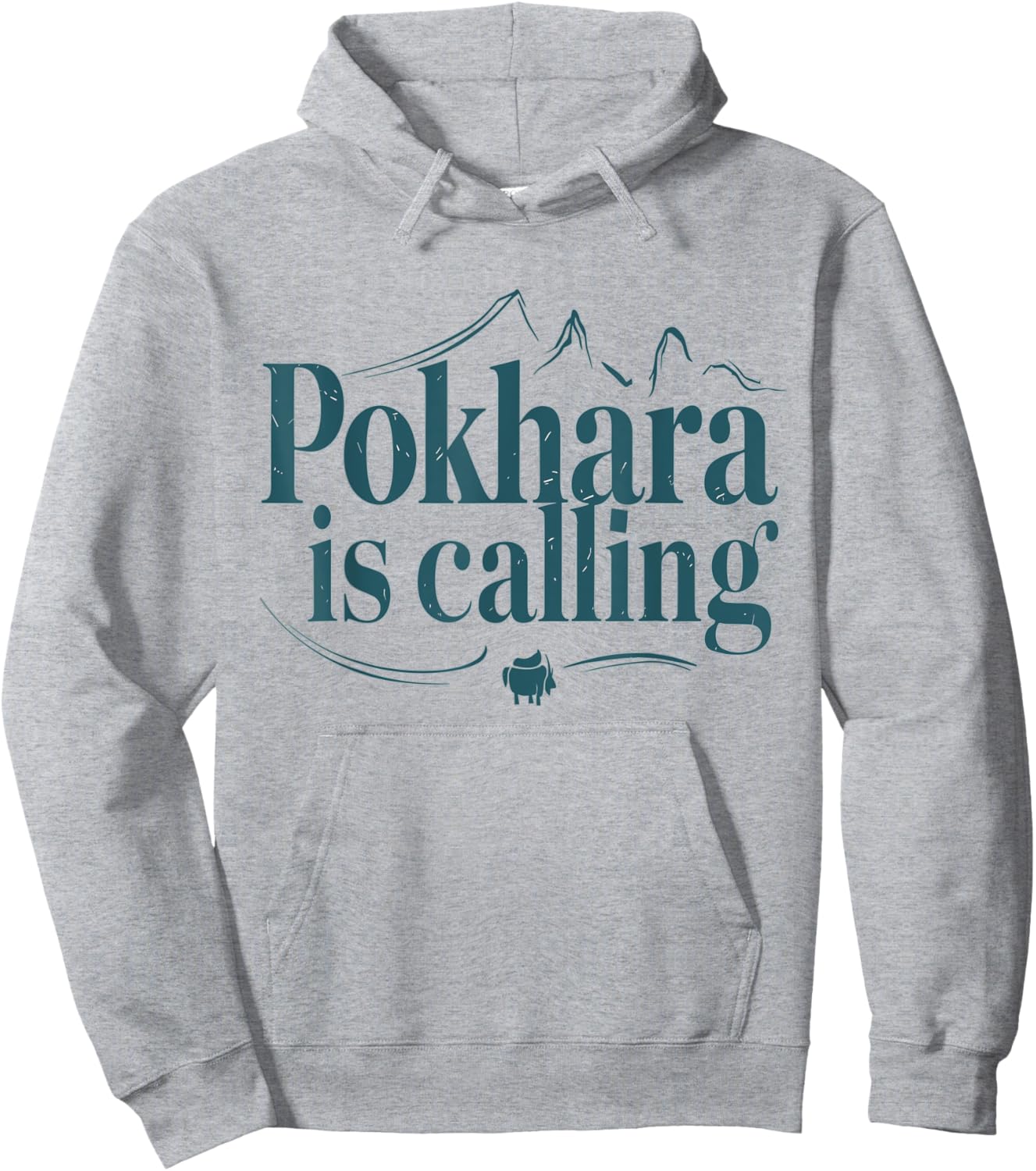 Annapurna Hiking Retro Nepal Pokhara Hoodie - Hoodie | Ash