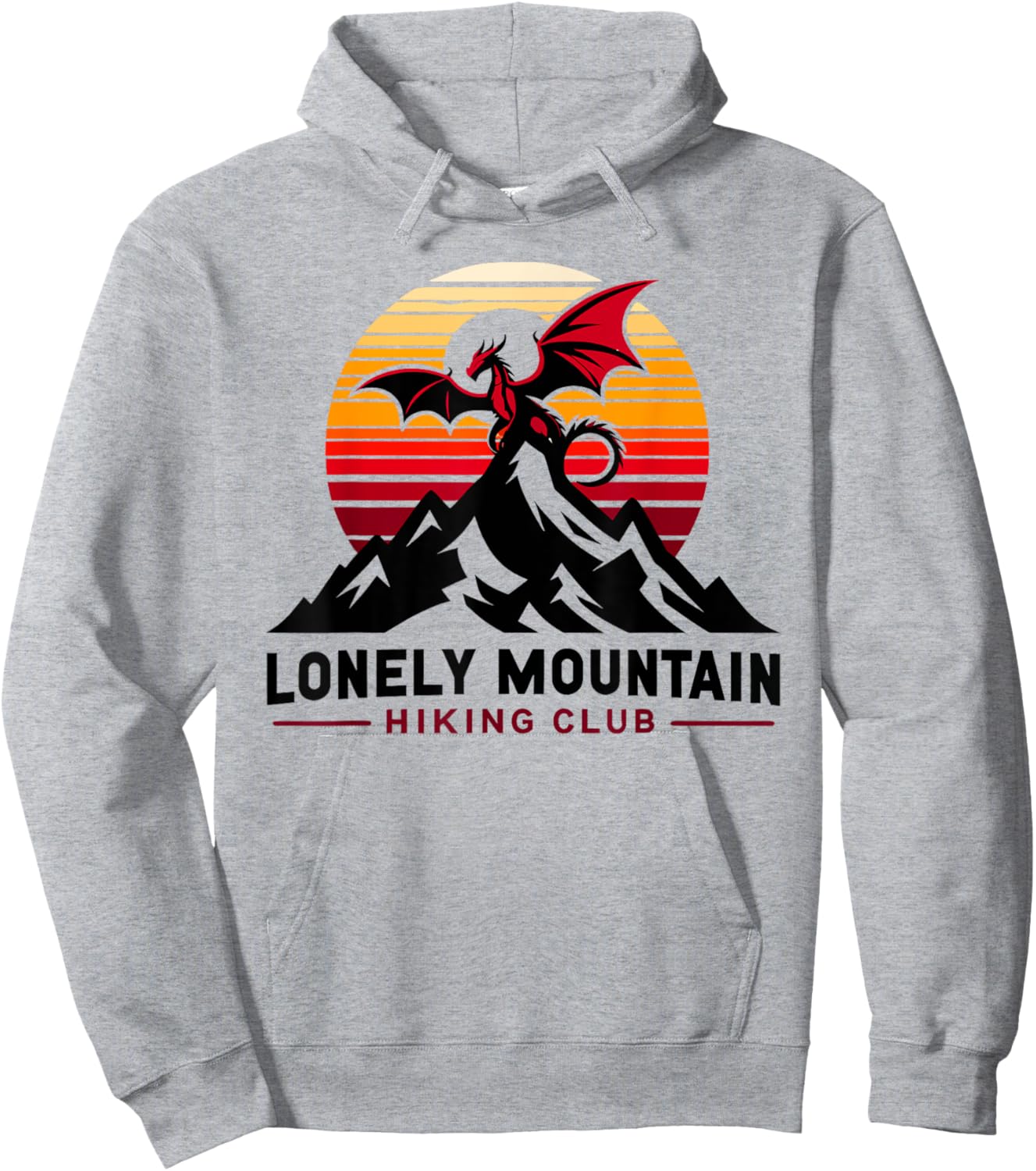 LONELY MOUNTAIN HIKING CLUB funny design Hoodie - Hoodie | Ash