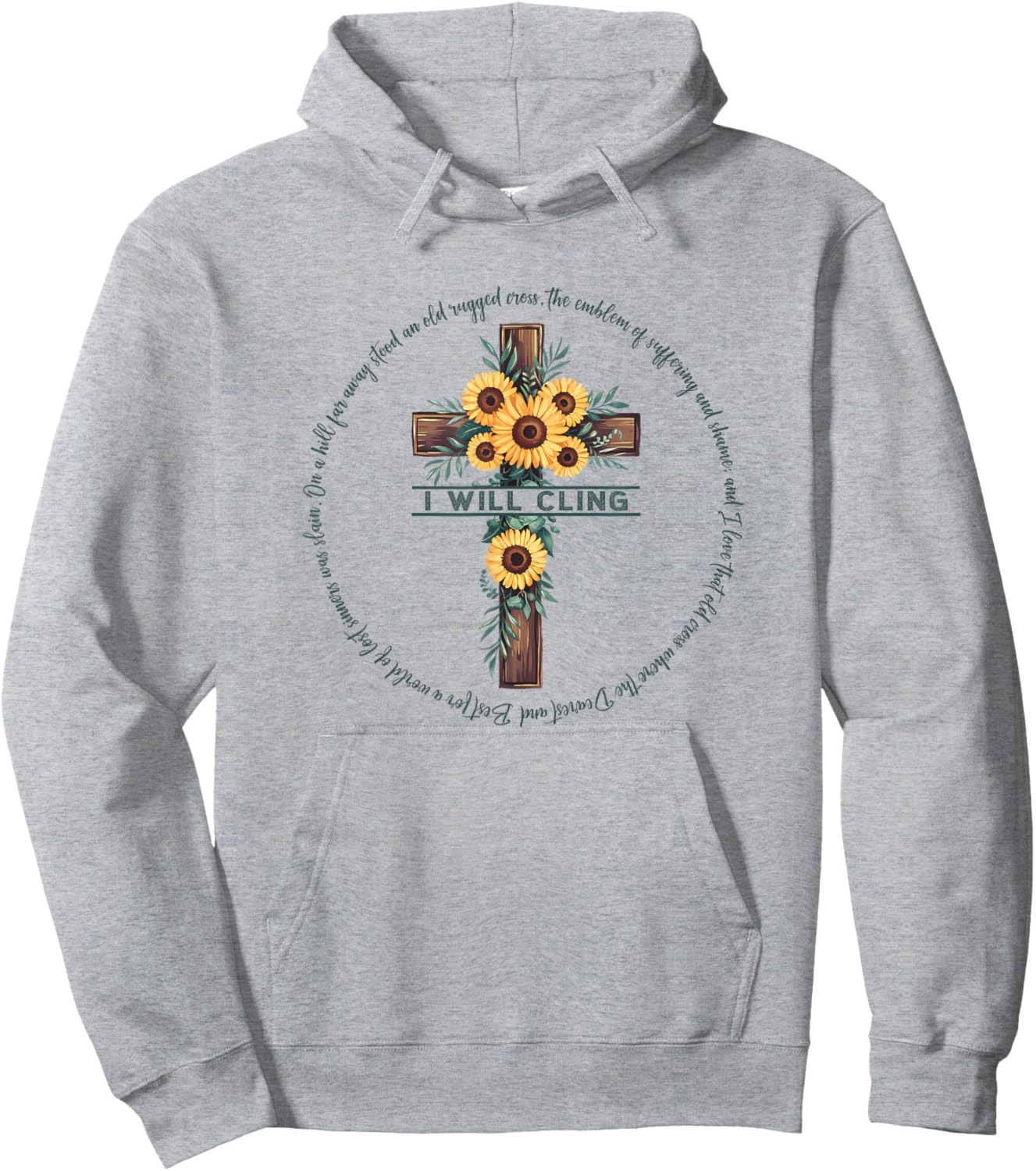 The Old Rugged Cross Christian Gift Hoodie - Hoodie | Ash