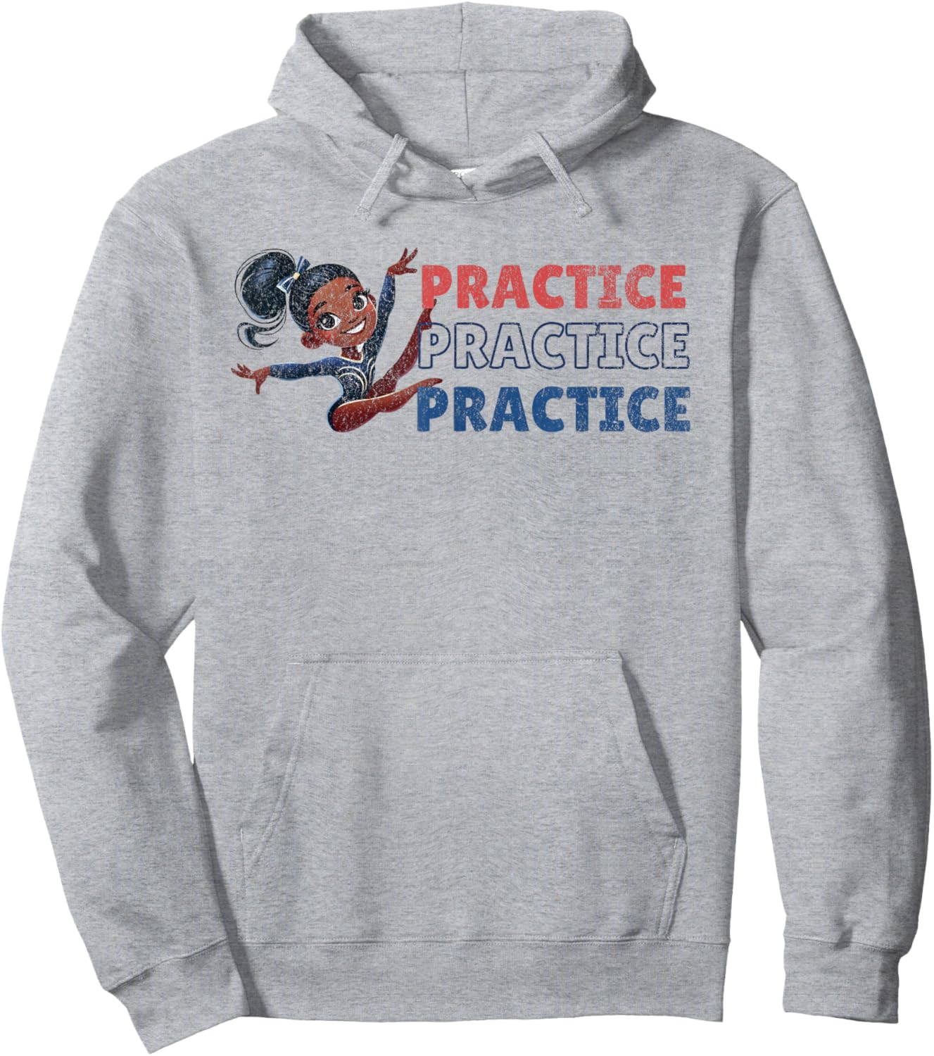 Simone T Practice Practice Retro Boys and Girls Hoodie - Hoodie | Ash