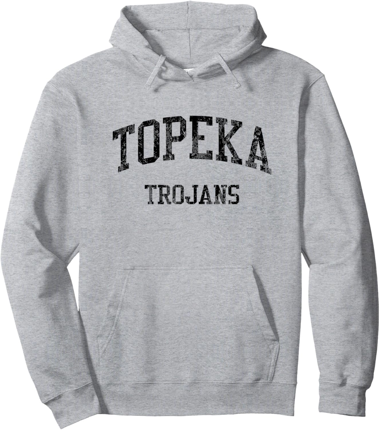 Topeka High School HS Topeka KS Vintage Sports Hoodie - Hoodie | Ash
