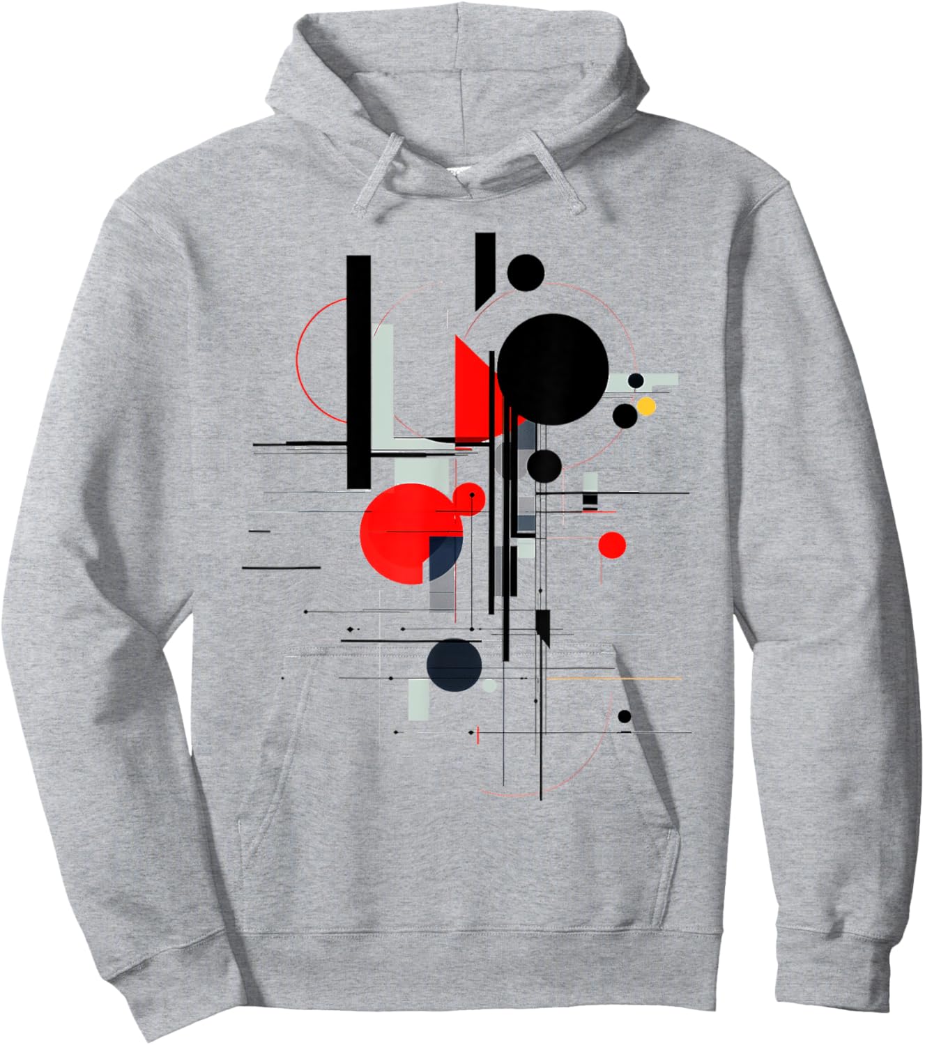 Art Abstract Motif Painting Artwork Geometric Hoodie - Hoodie | Ash
