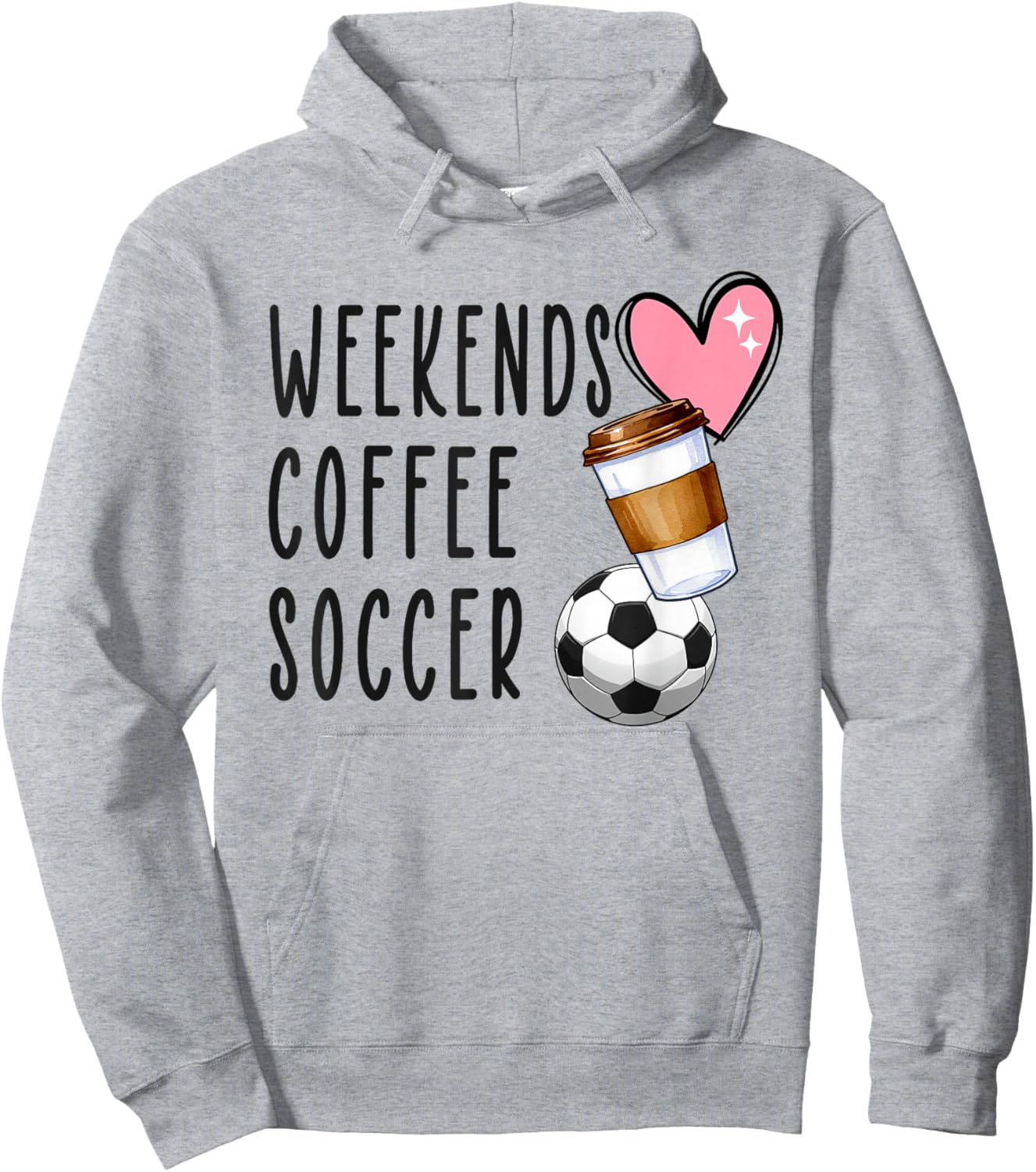 Weekends Coffee Soccer Hoodie - Hoodie | Ash