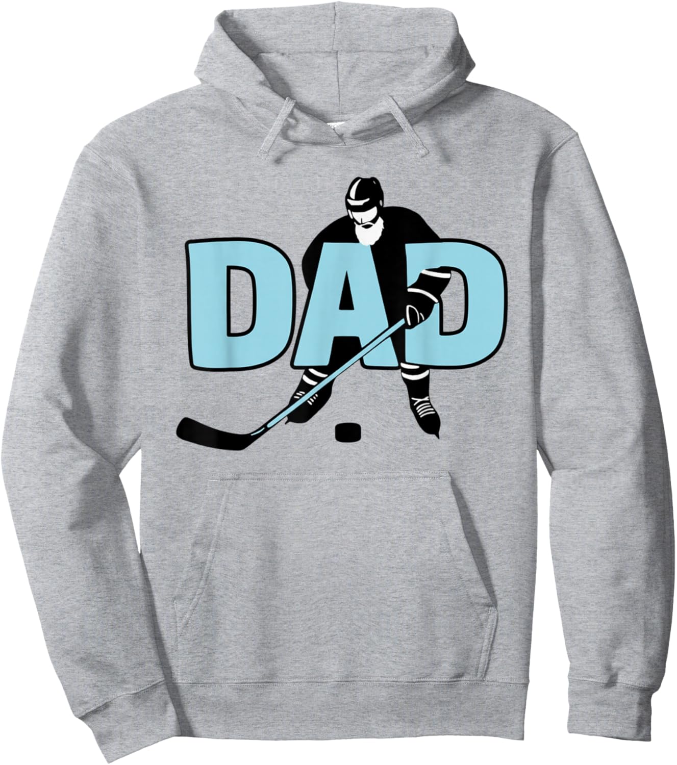 Ice Hockey Playing Dad Hoodie - Hoodie | Ash