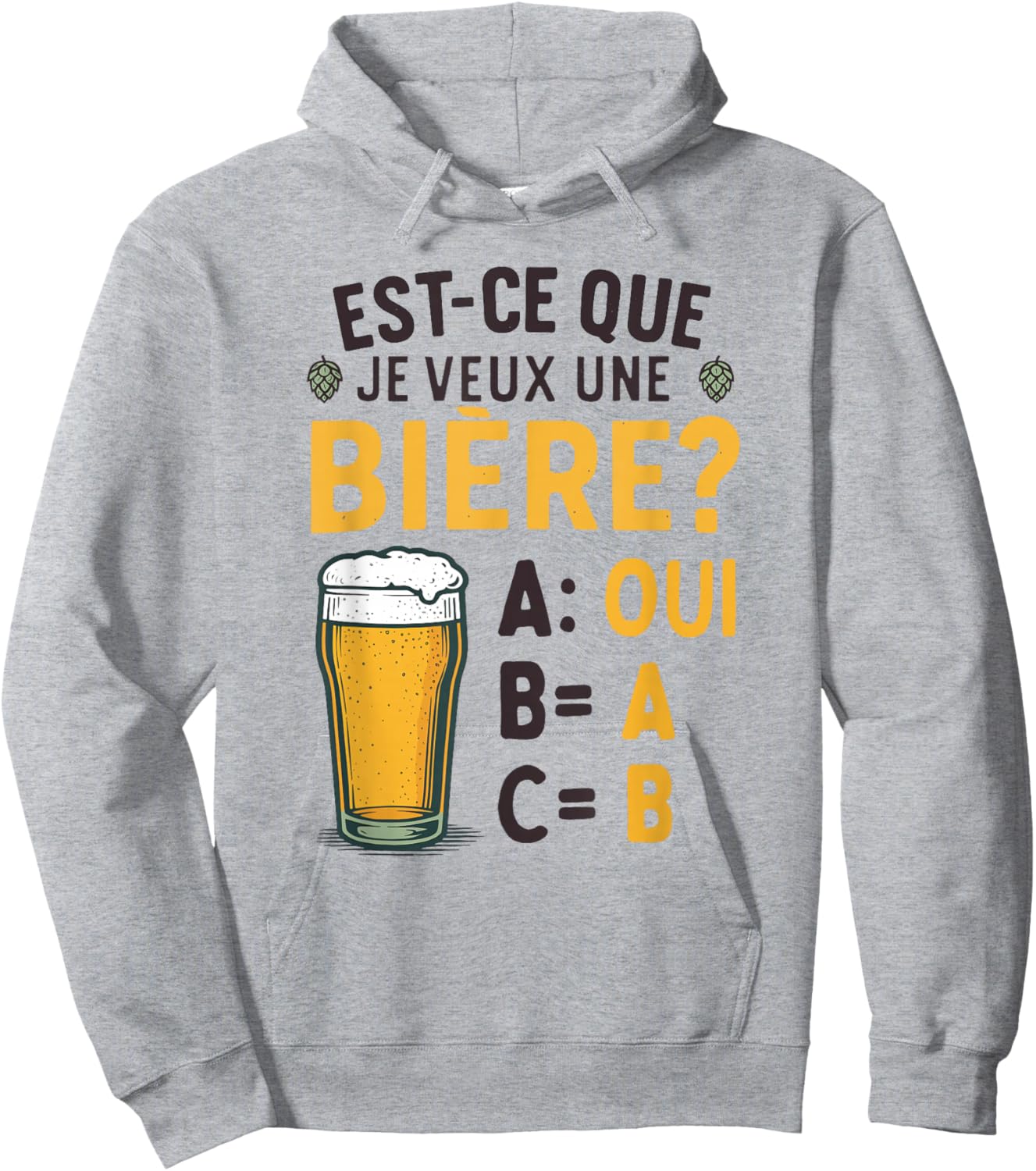 Do I Want A Beer? Joke Beauf Alcohol Humor Hoodie - Hoodie | Ash