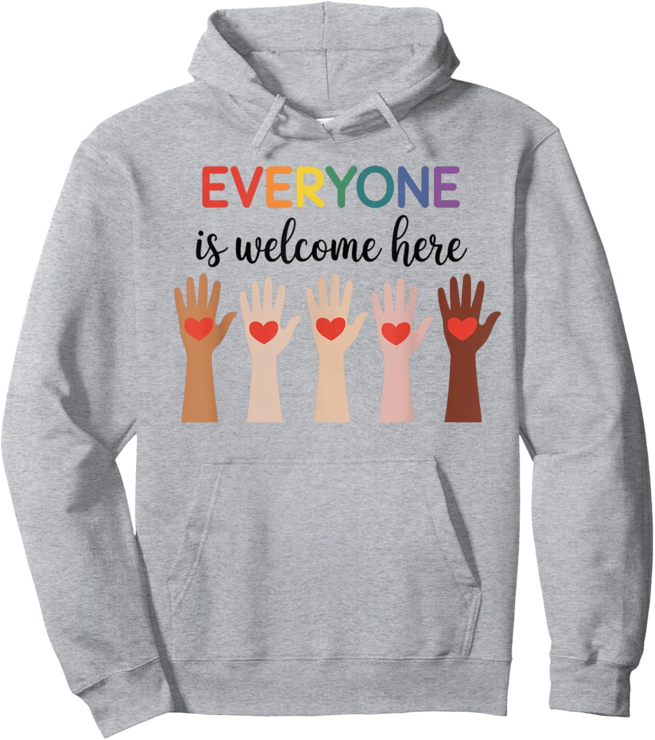 Everyone Is Welcome Here Idaho Teacher Hoodie - Hoodie | Ash