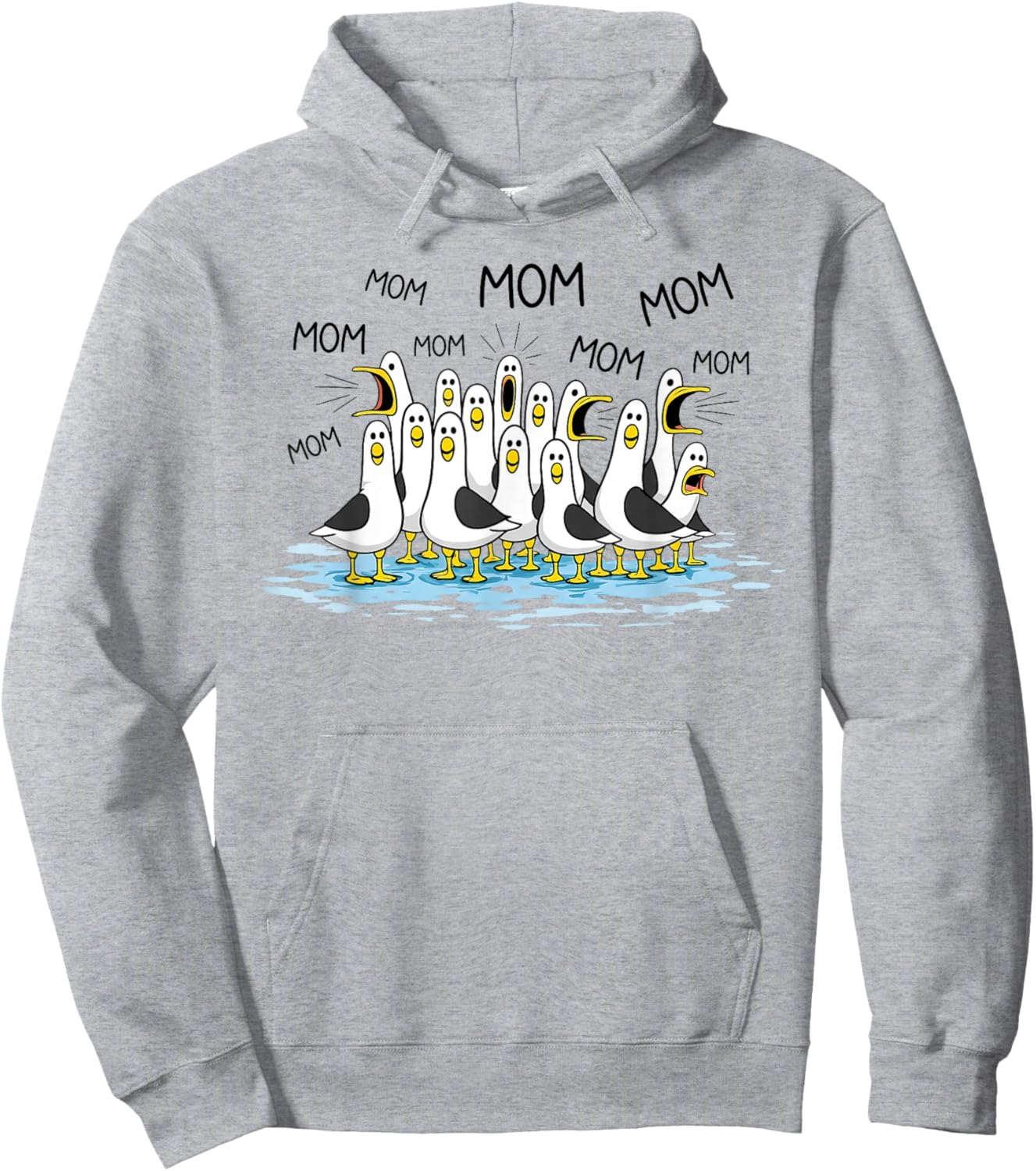 Mom Funny Seagull Mama Seagulls Mothers Day Hoodie - Hoodie | Ash
