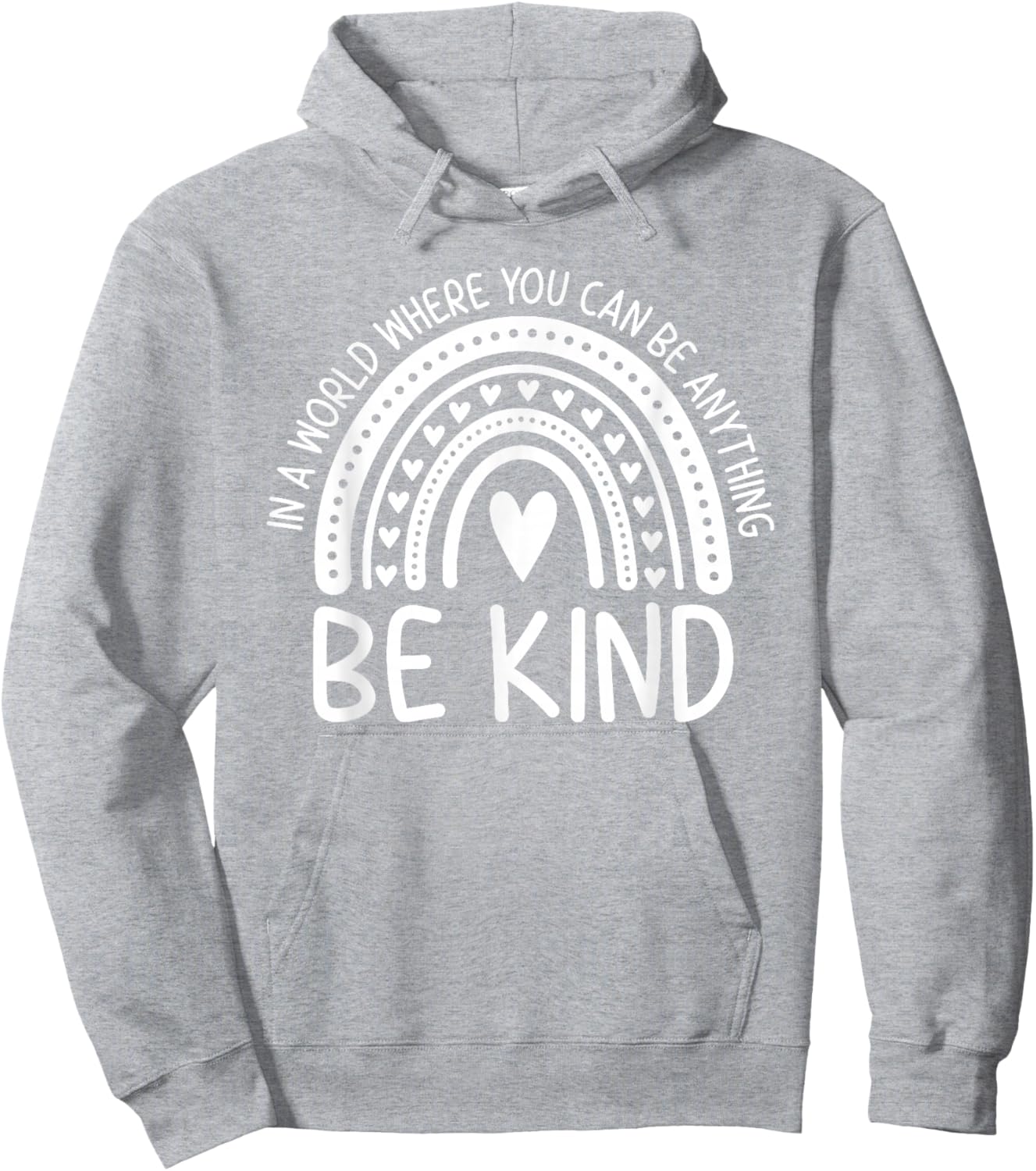 Be Kind Rainbow Orange Unity Day Anti Bullying Hoodie - Hoodie | Ash
