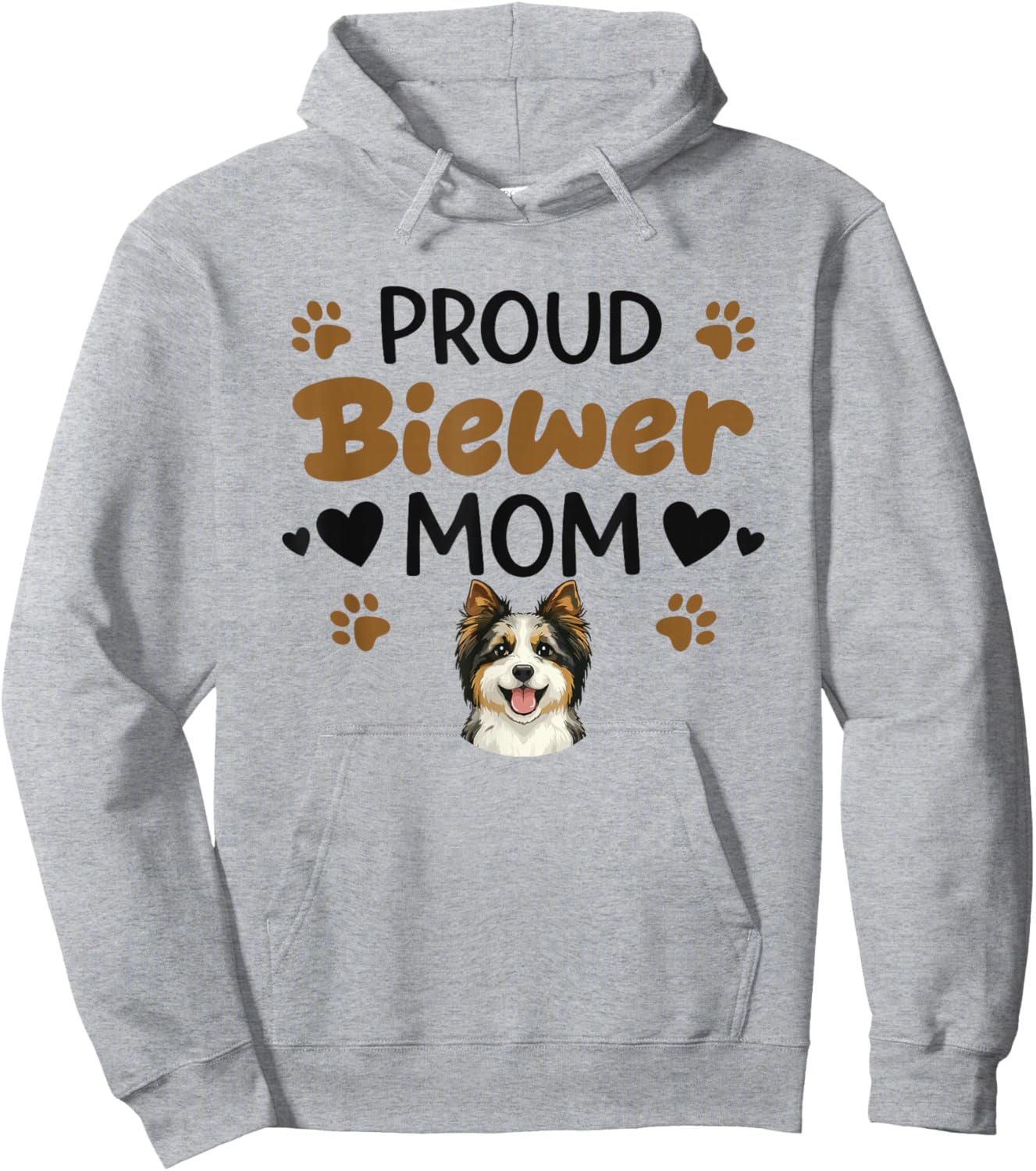 Fière Mère Biewer, Biewer Terrier Hoodie - Hoodie | Ash
